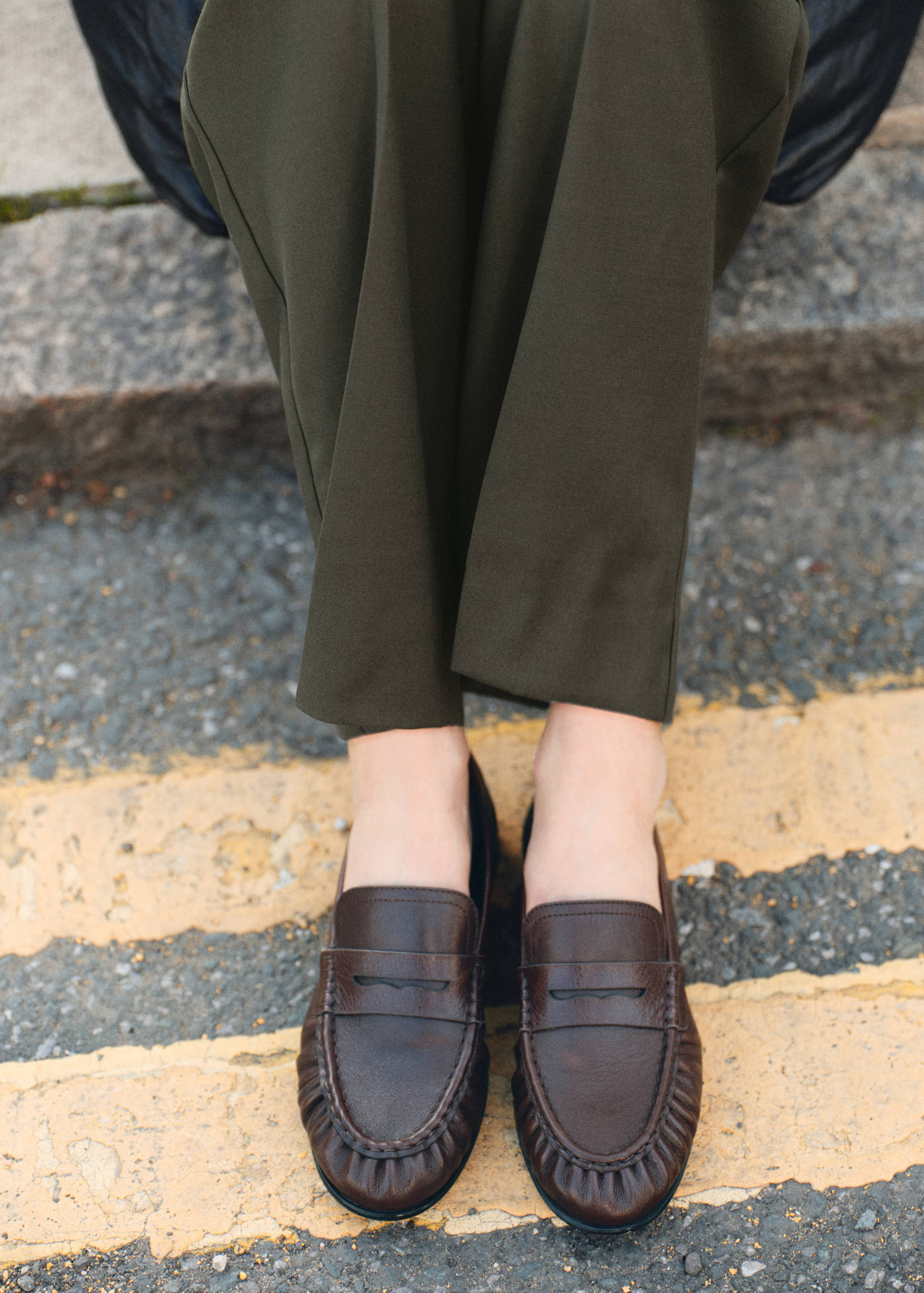 Leather penny loafers - General plane