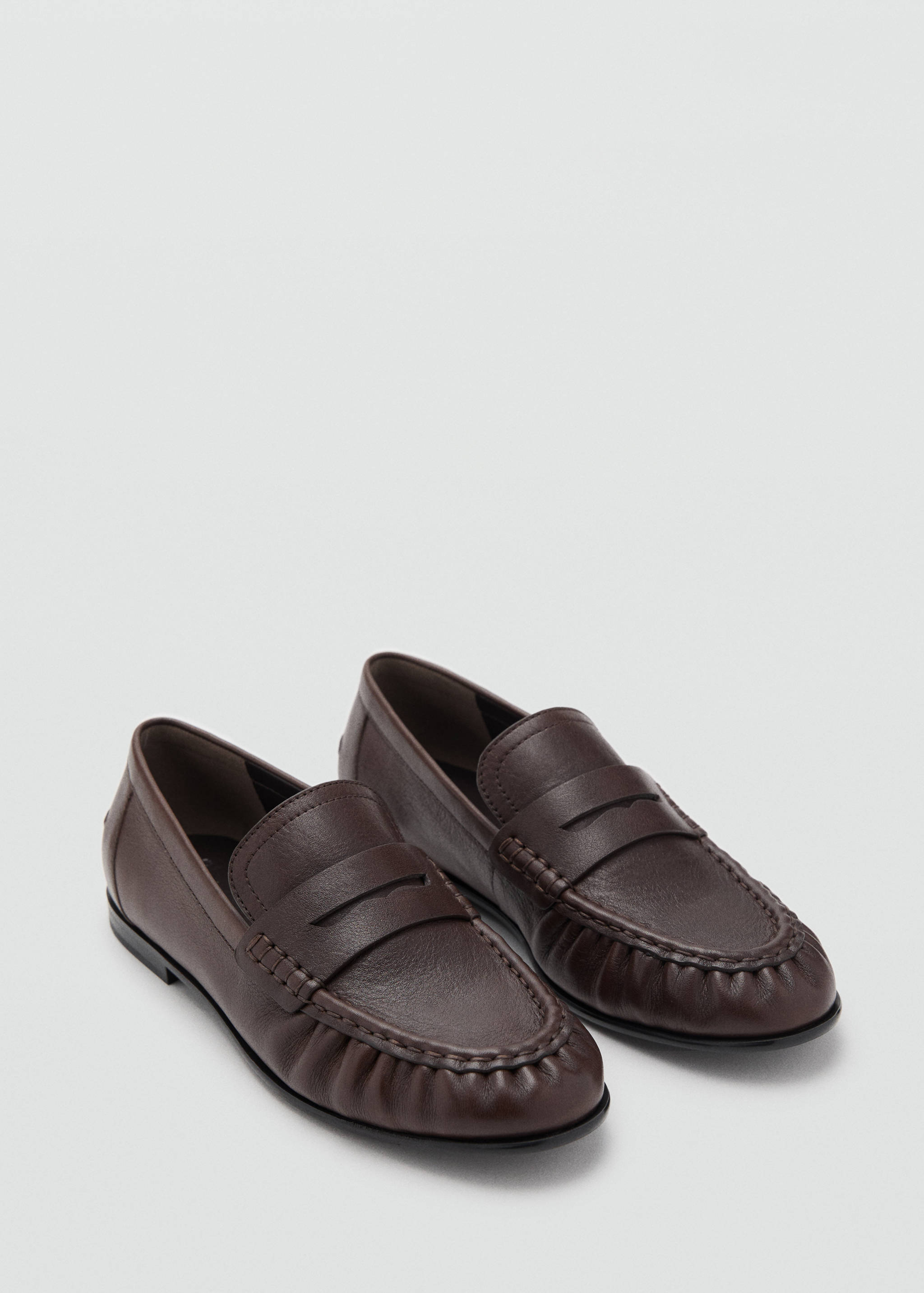 Leather penny loafers - Medium plane