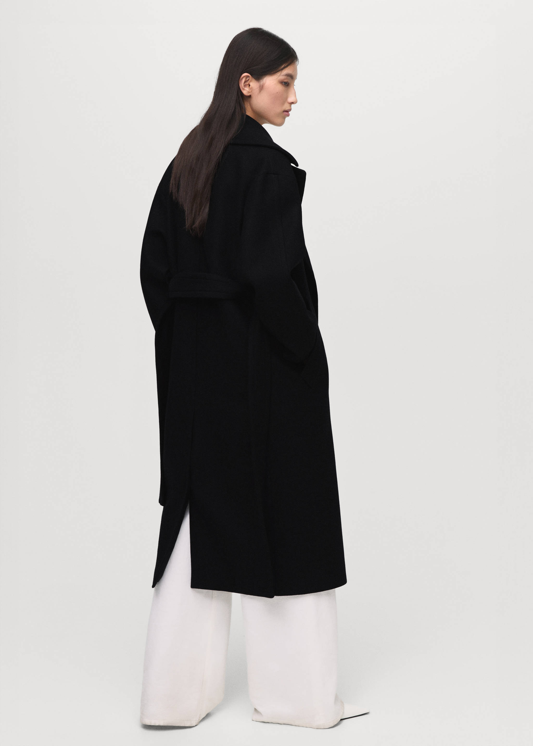 Manteco wool coat with belt - Reverse of the article