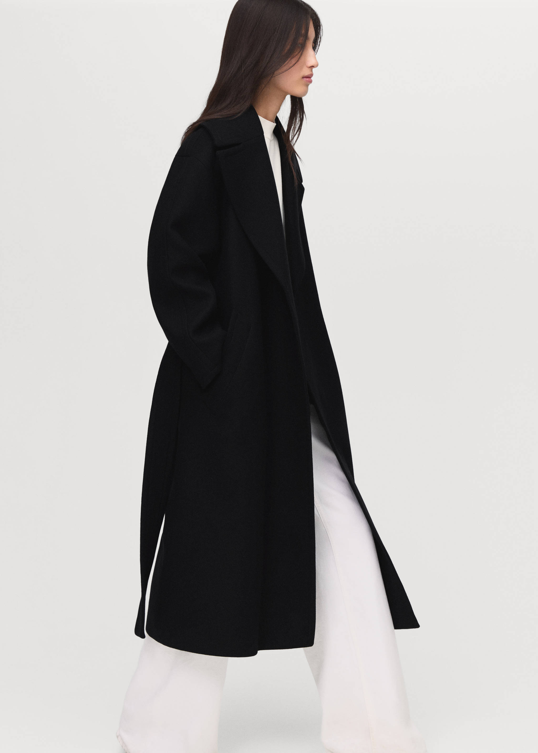 Manteco wool coat with belt - Details of the article 2