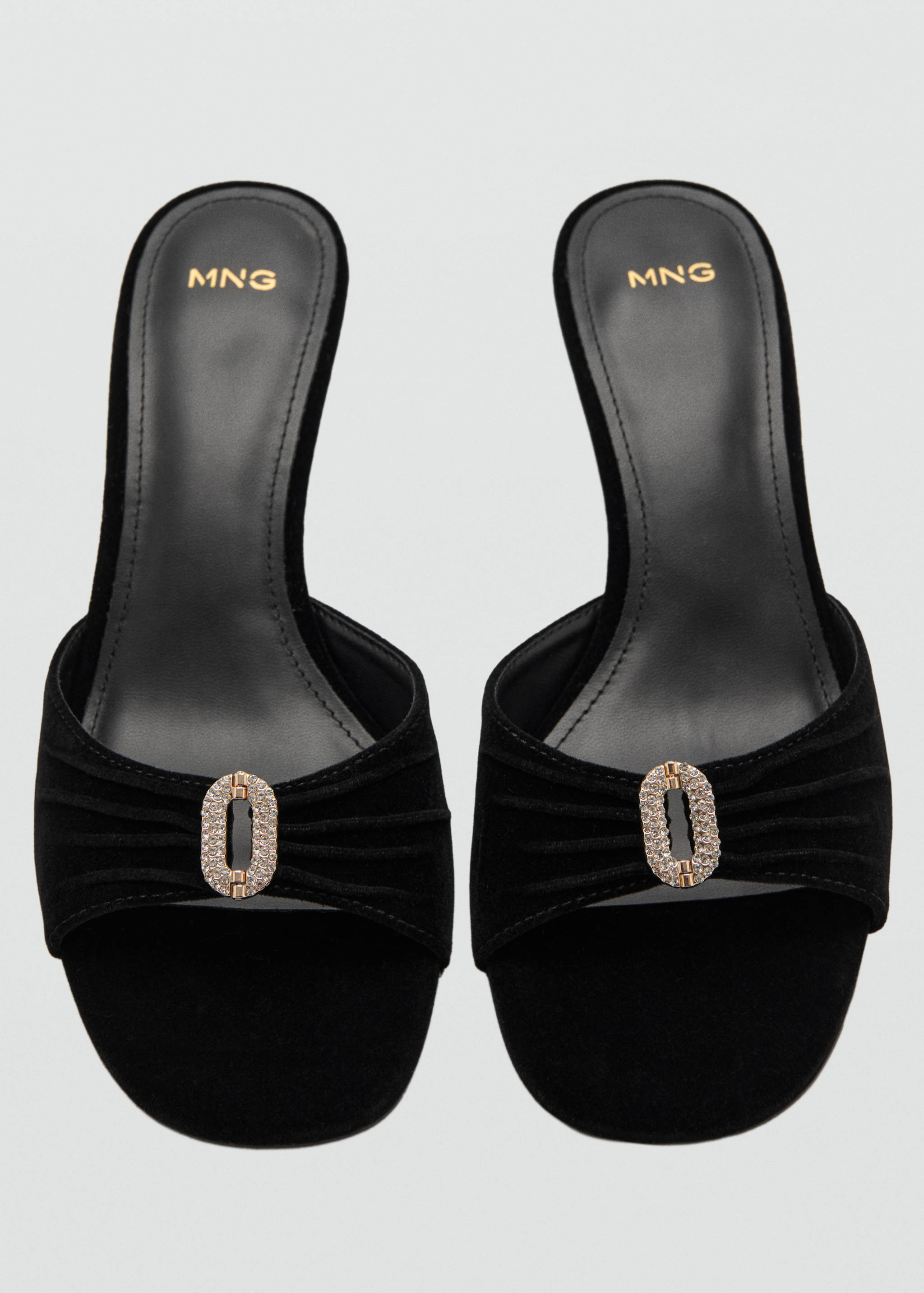 Velvet sandals with jewel embellishment - Details of the article 2