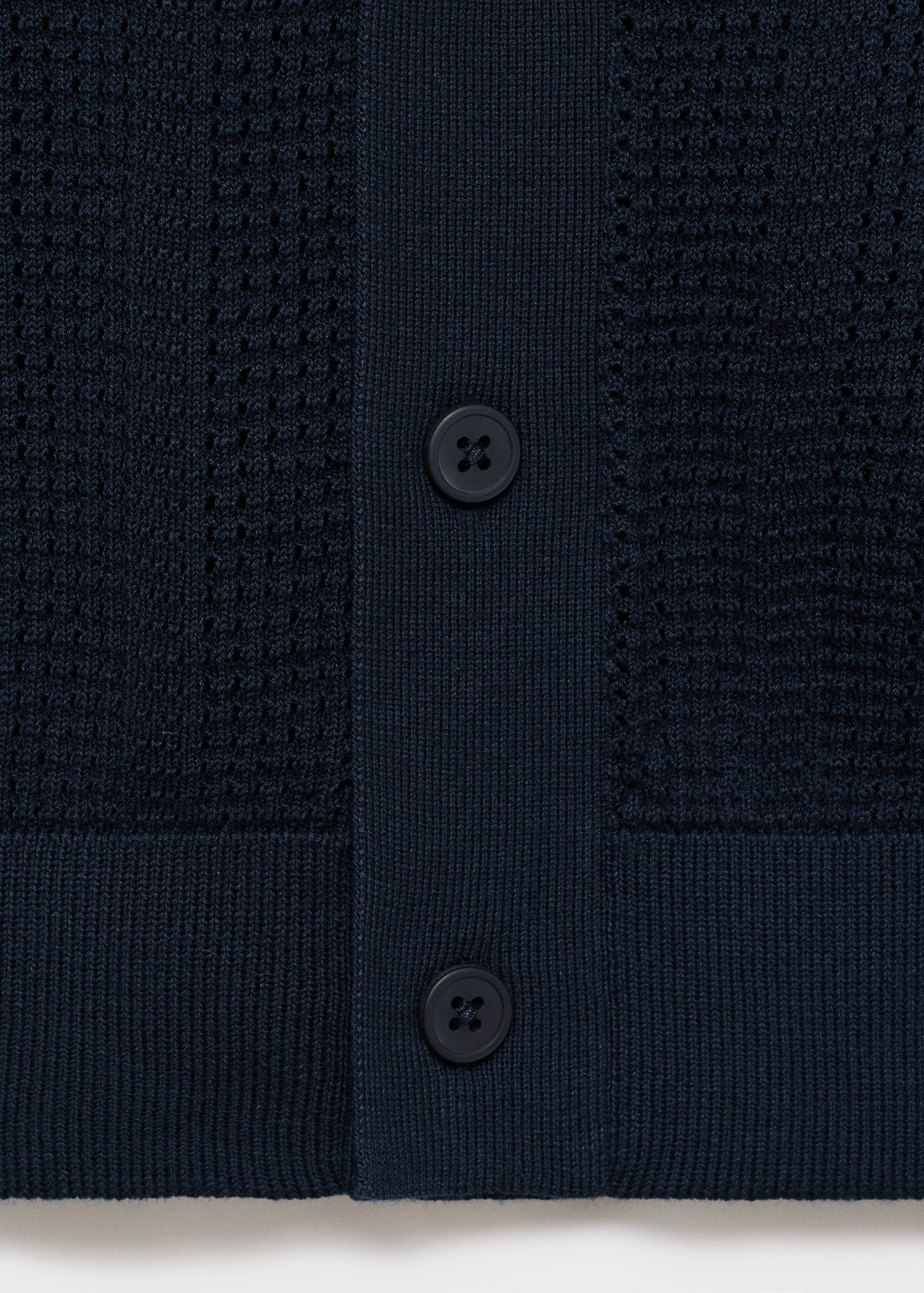 Prugasta rupičasta pletena košulja - Detalji artikla 0