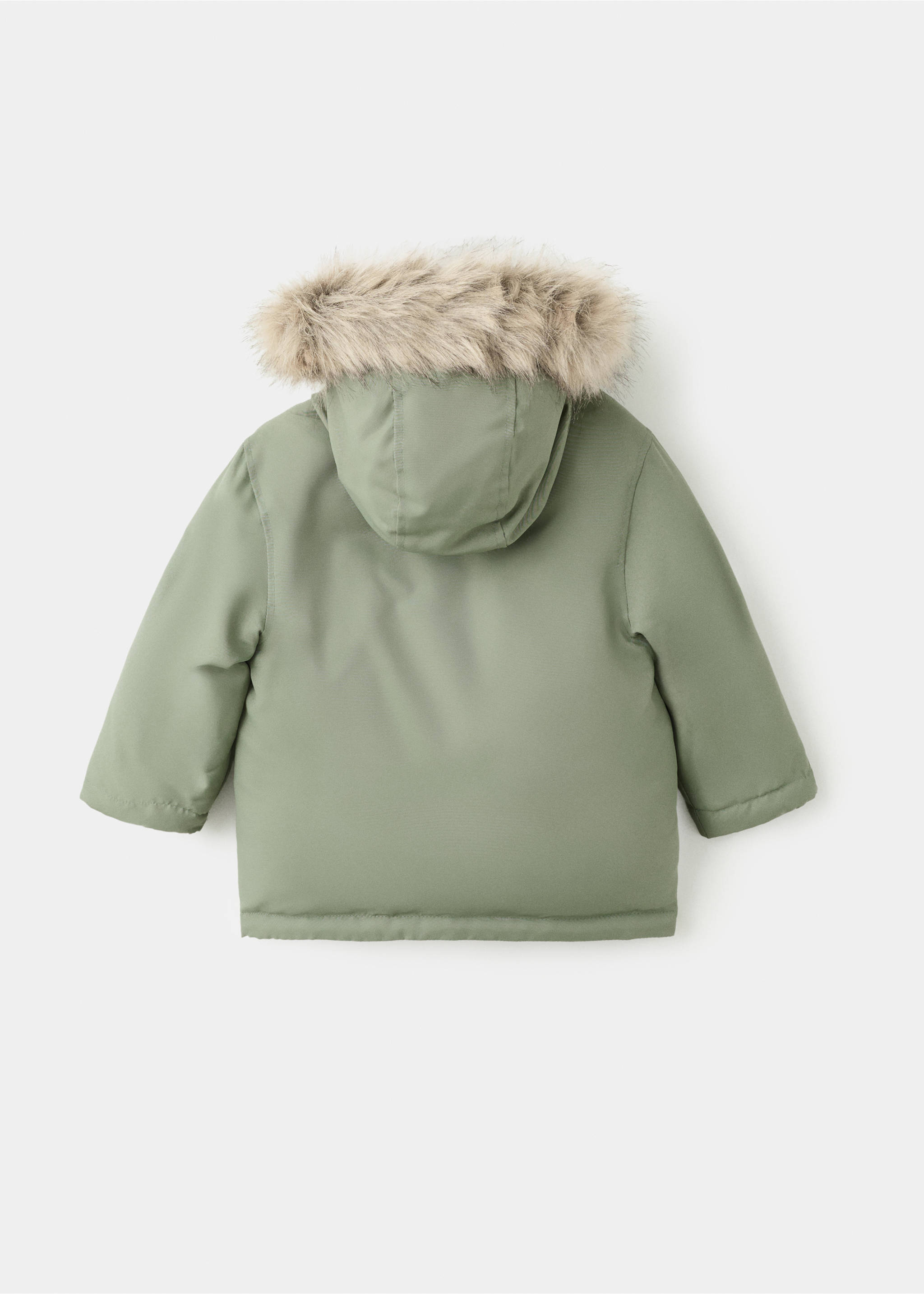 Anorak capucha pelo - Reverso del artículo, Verde. Ref: 17087763-00.