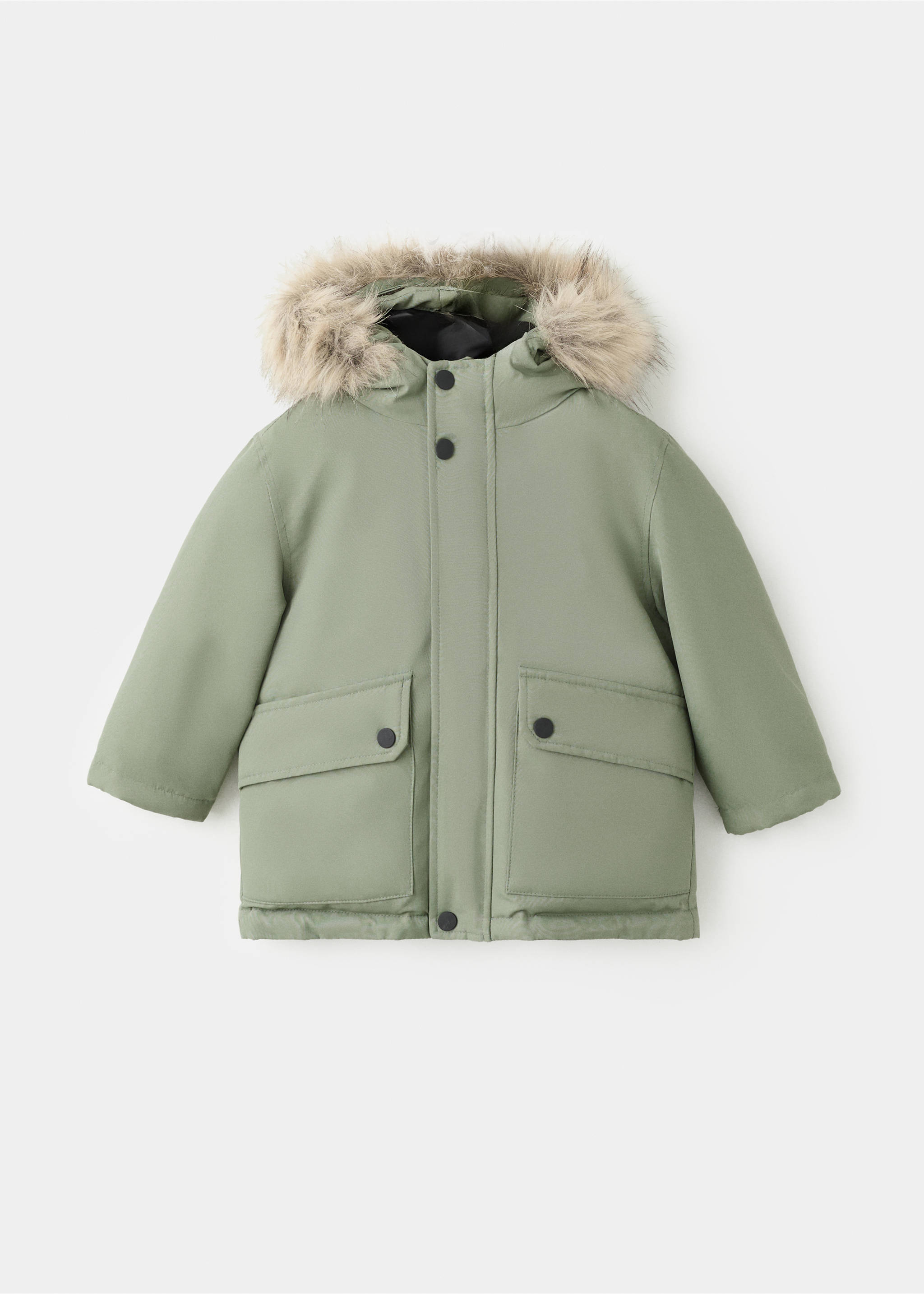 Anorak capucha pelo - Artículo sin modelo, Verde. Ref: 17087763-00.