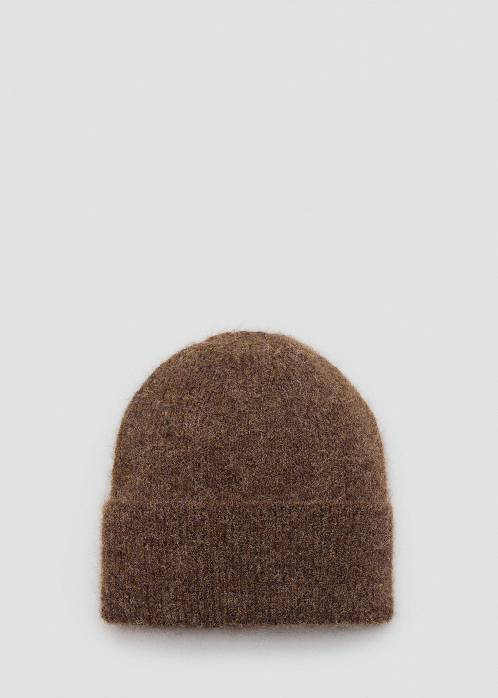 Rib-knit cap - Article without model, Brown. Ref: 17087764-00.