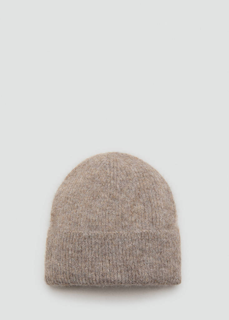 Rib-knit cap — Medium Brown