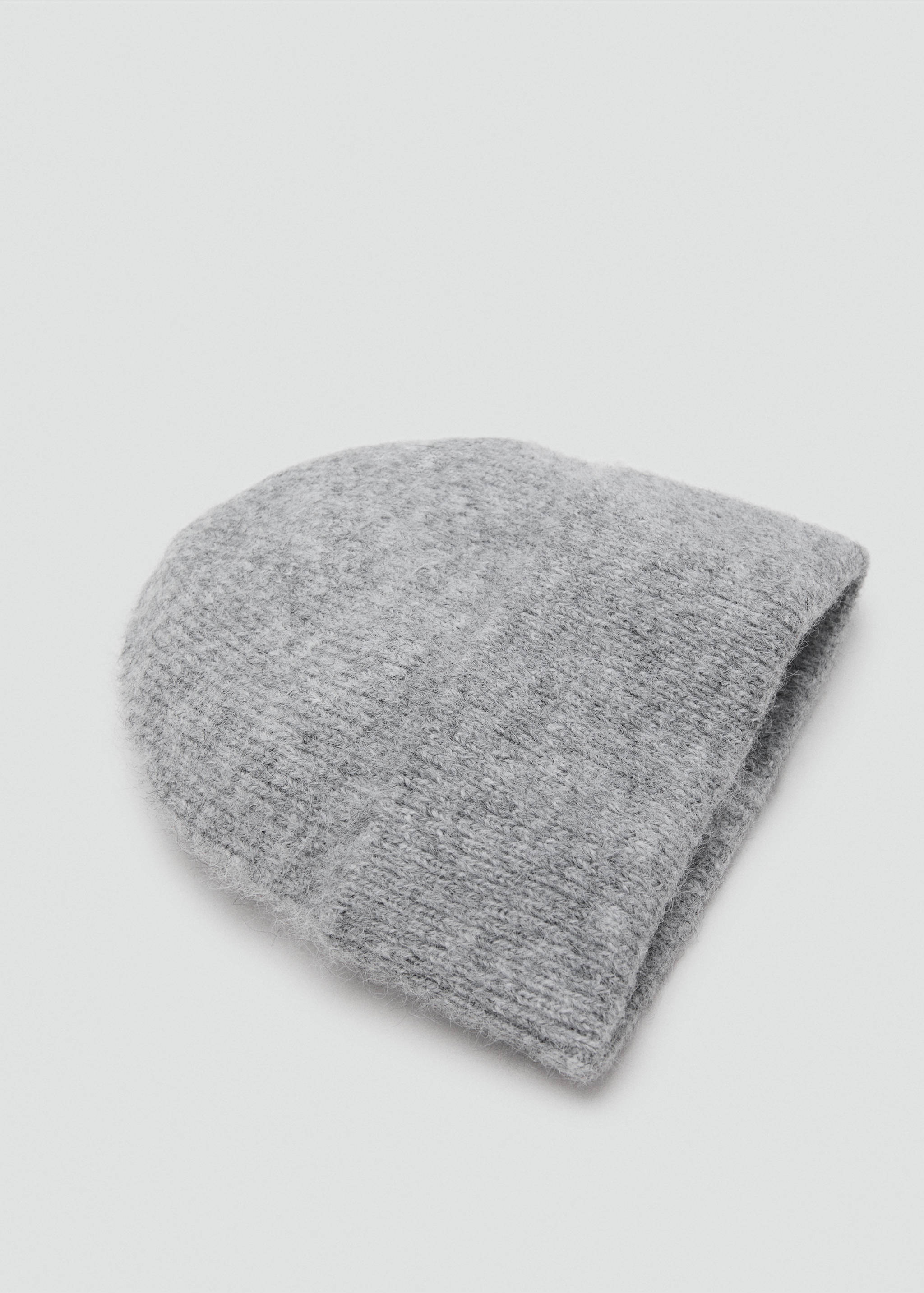 Rib-knit cap - Medium plane, Medium Heather Grey. Ref: 17087764-00.
