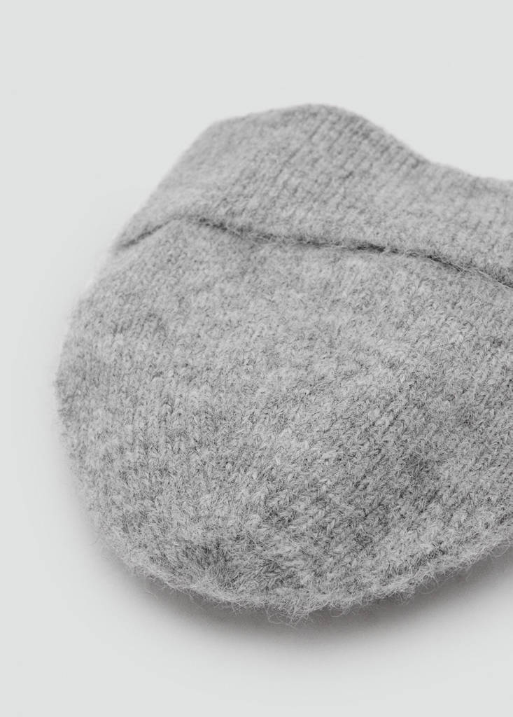 Rib-knit cap — Medium Heather Grey