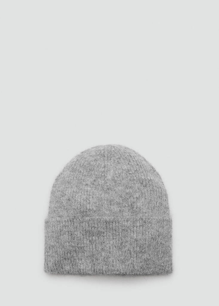 Rib-knit cap — Medium Heather Grey