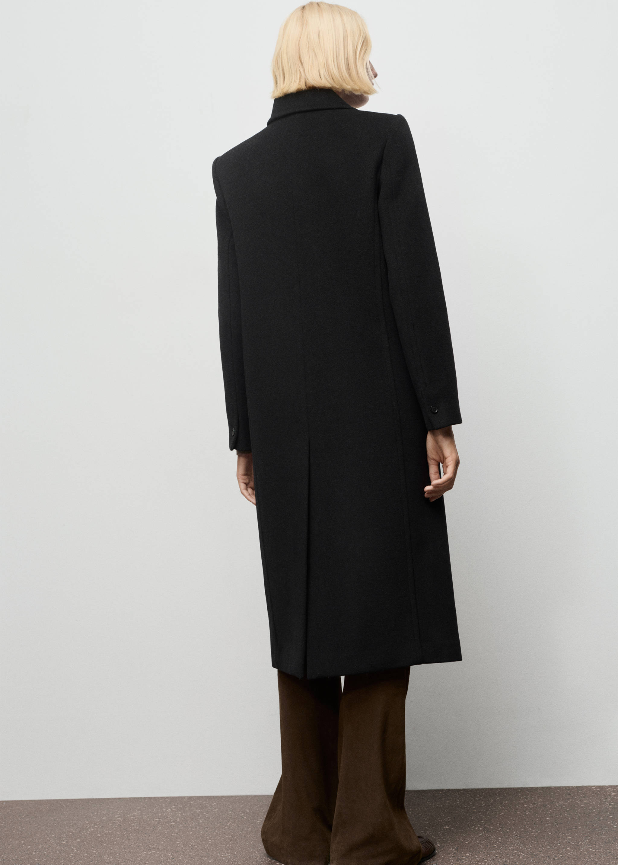 Sobretudo lã abotoadura dupla - Verso do artigo