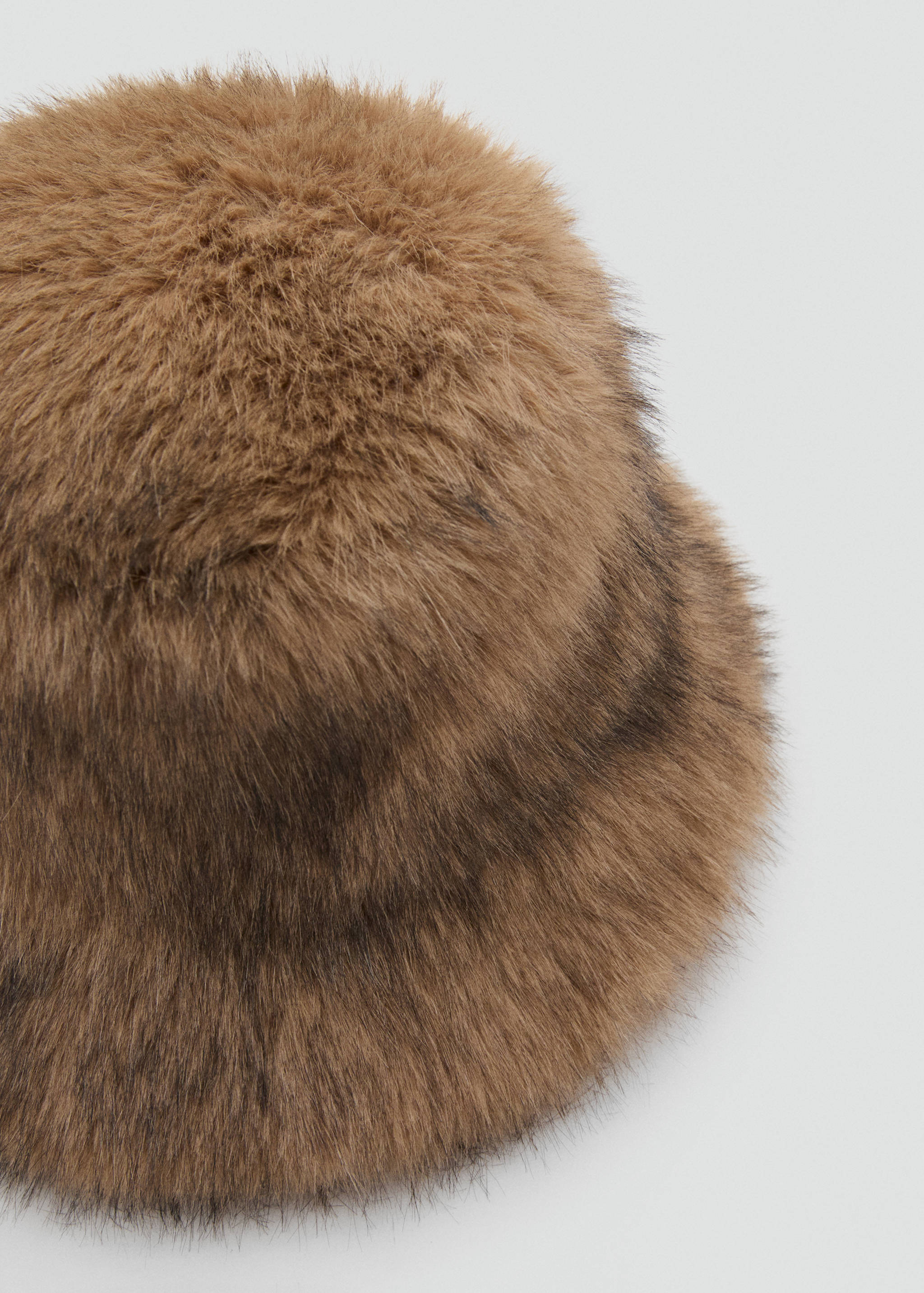 Faux-fur bucket hat - Medium plane