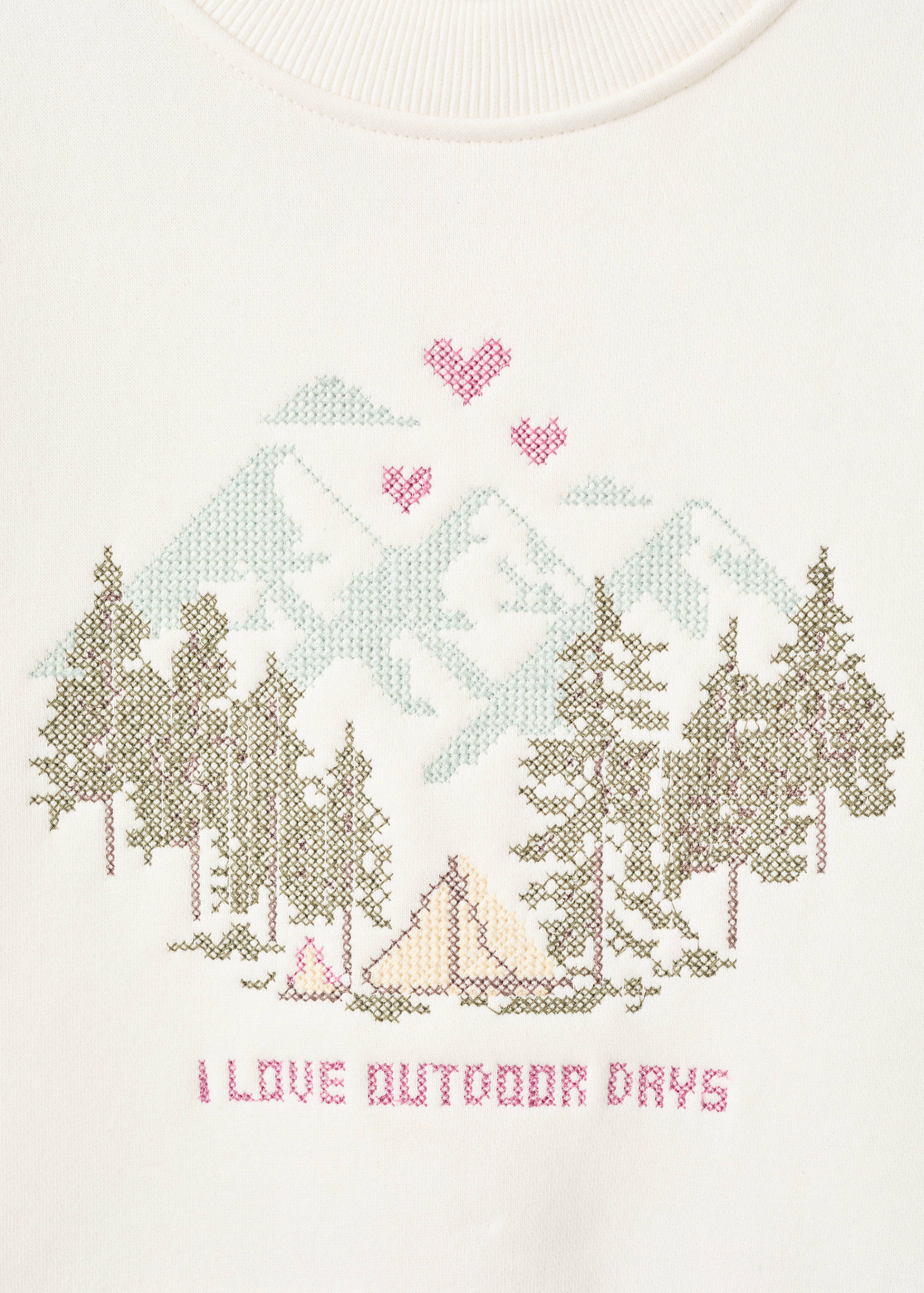 İşlemeli pamuklu sweatshirt - Ürün detayı 8