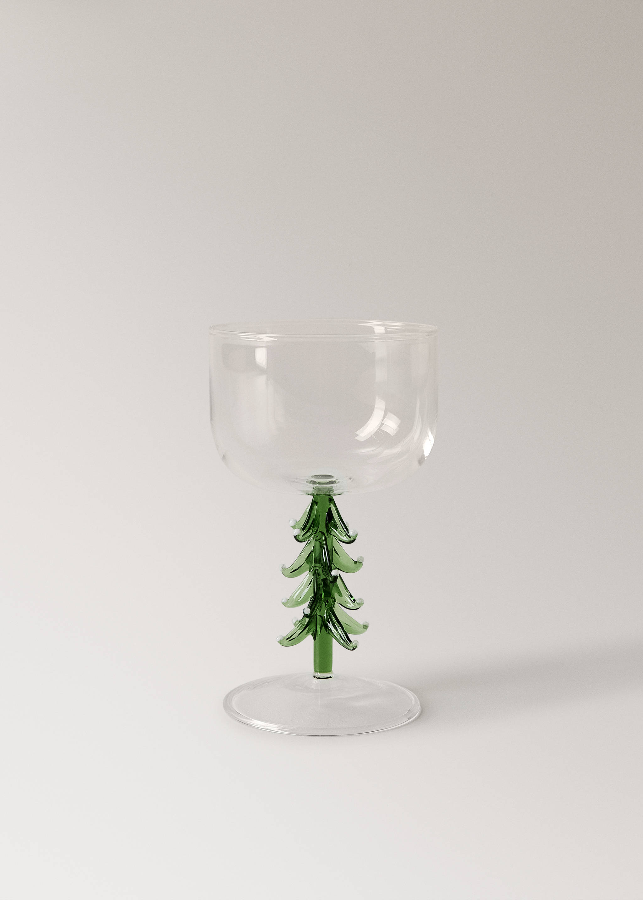 Borosilicate glass goblet with tree design - Article without model