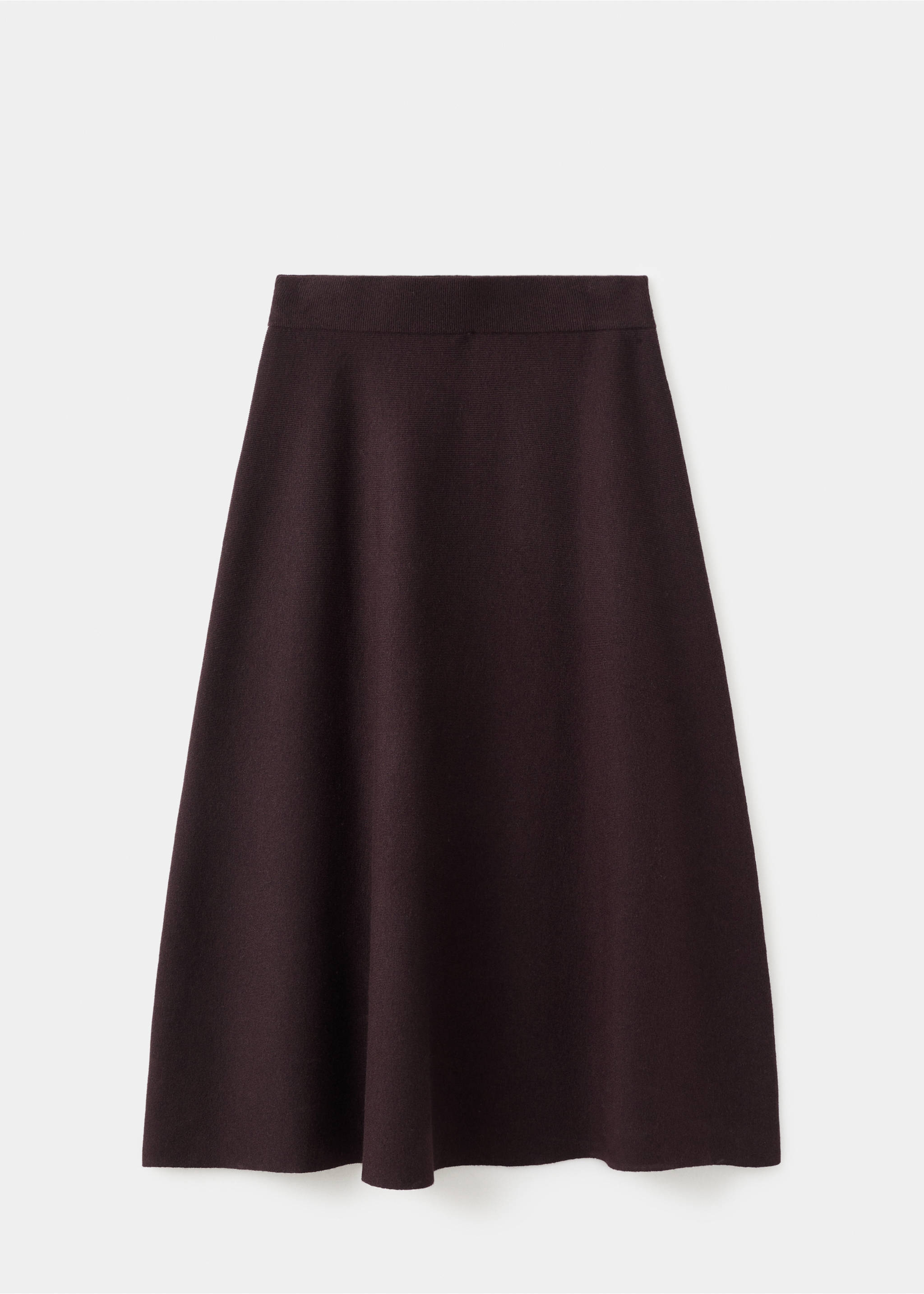 Wool-blend knitted skirt - Article without model, Wine. Ref: 17087779-00.