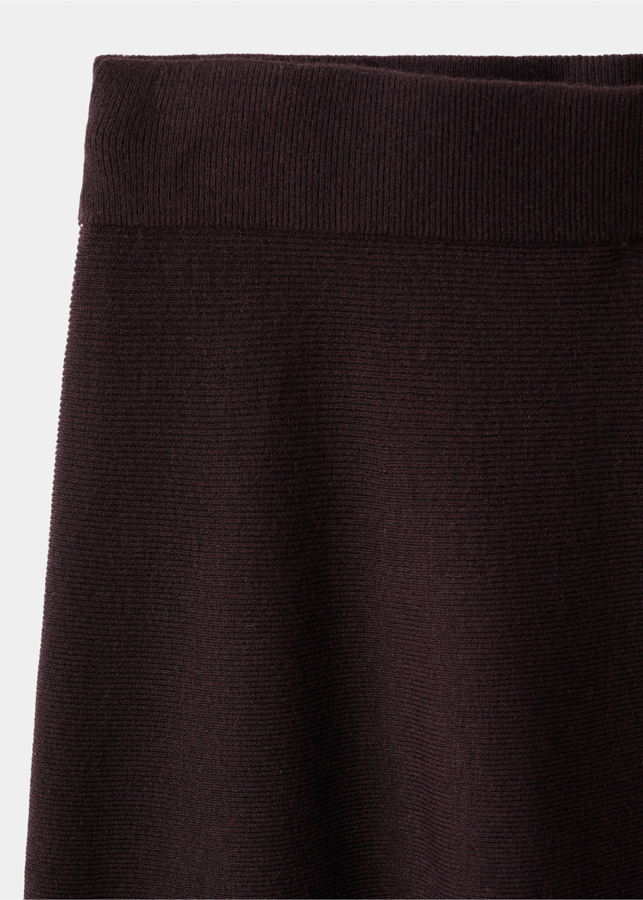Wool-blend knitted skirt - Details of the article 8, Wine. Ref: 17087779-00.