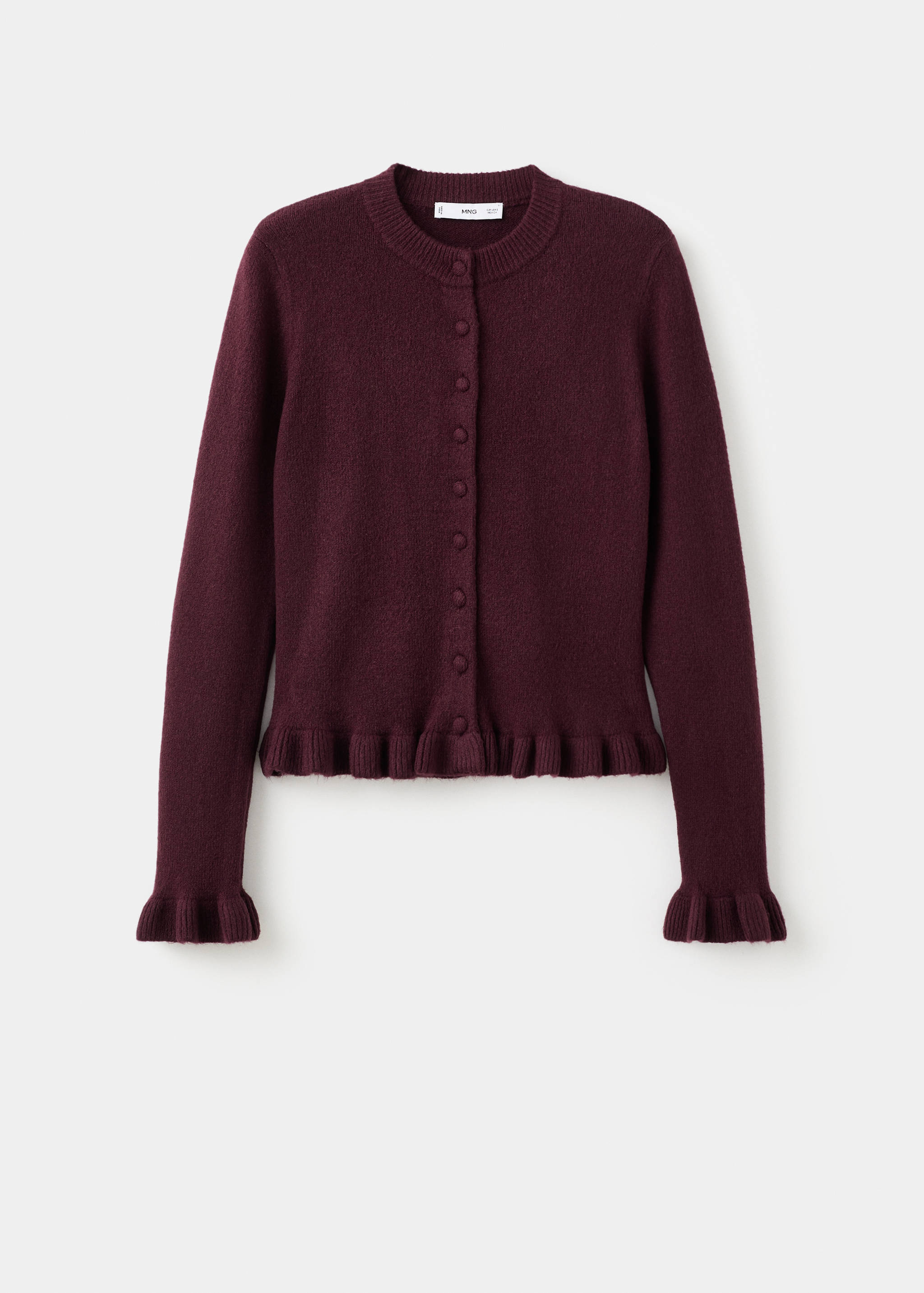 Ruffle  knit cardigan - Article without model