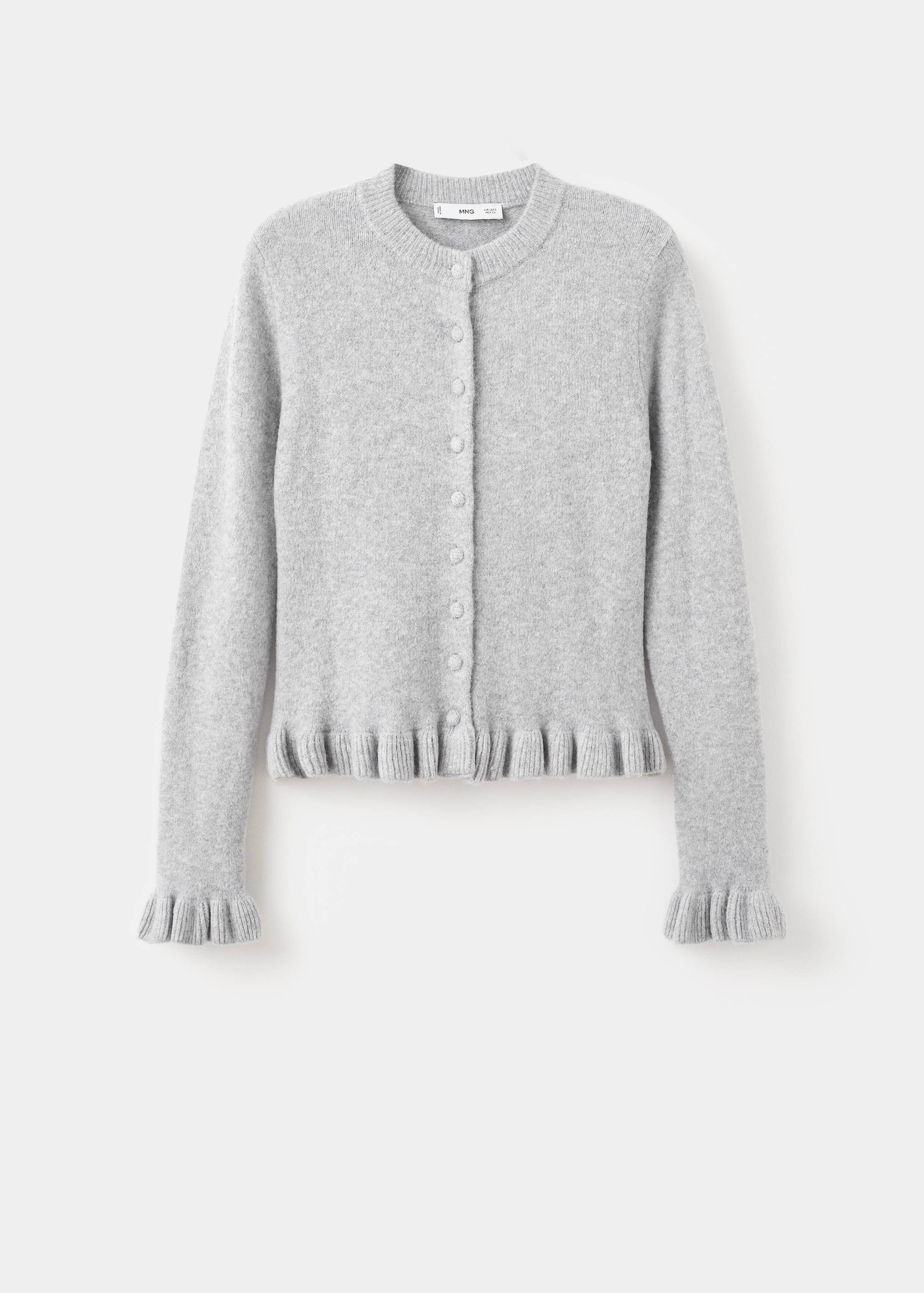 Ruffle  knit cardigan - Article without model