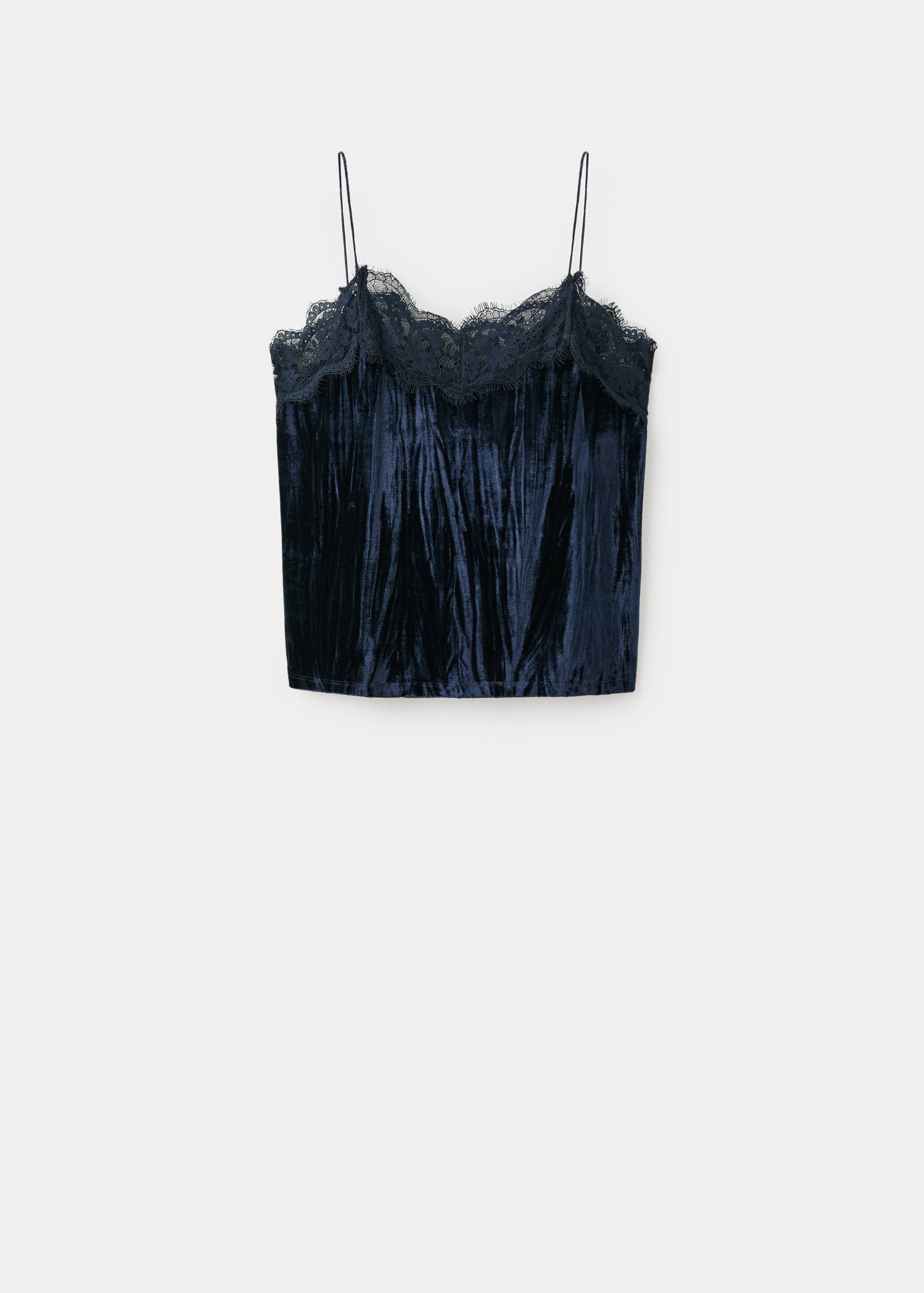 Top de veludo e renda - Artigo sem modelo