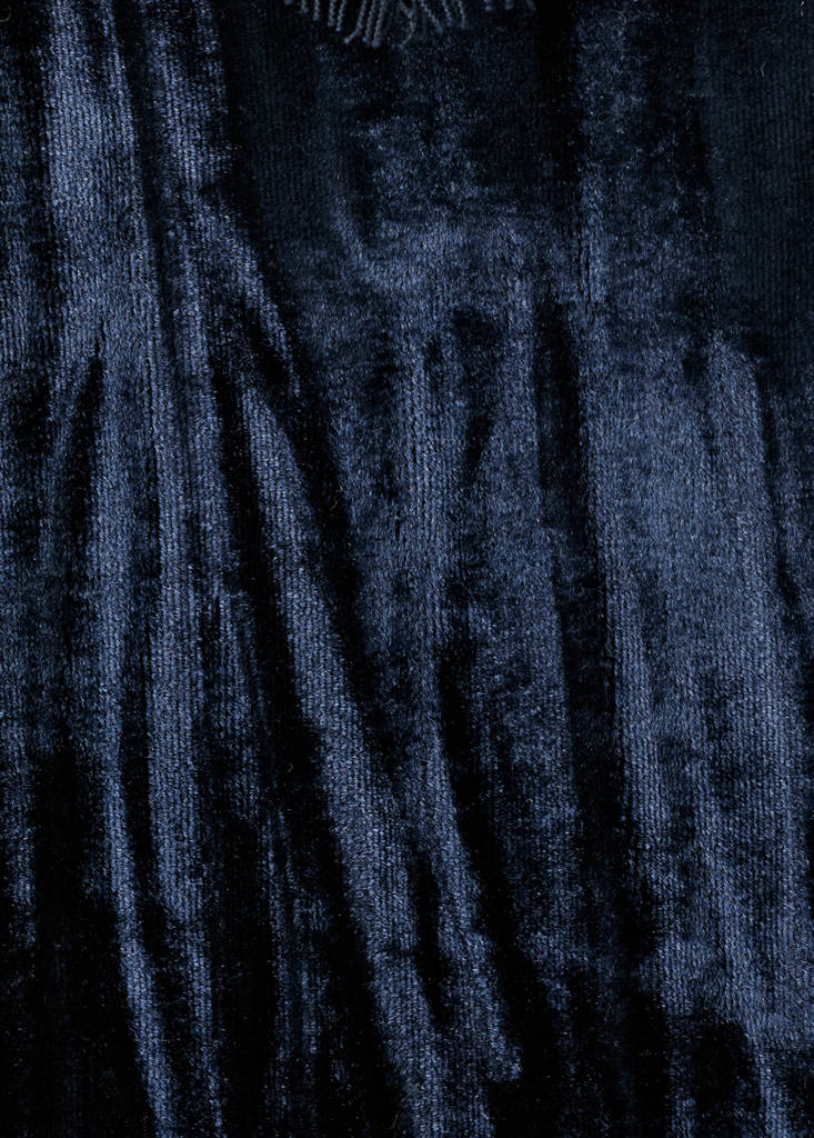 Lace velvet top — Navy