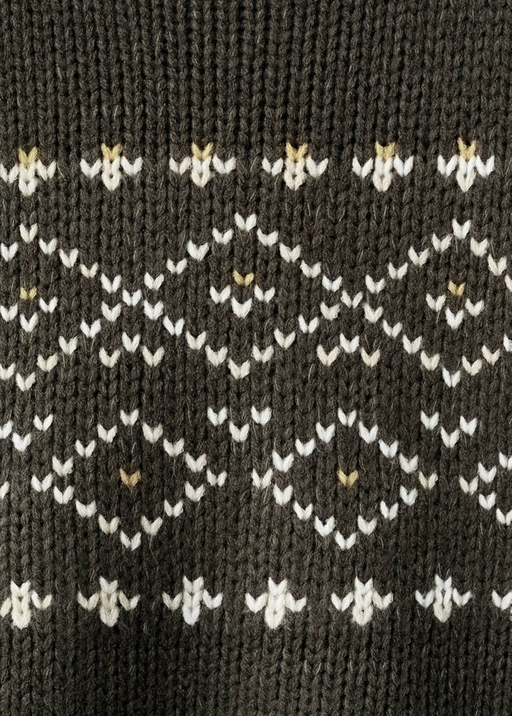 Jacquard knitted sweater — Dark Green