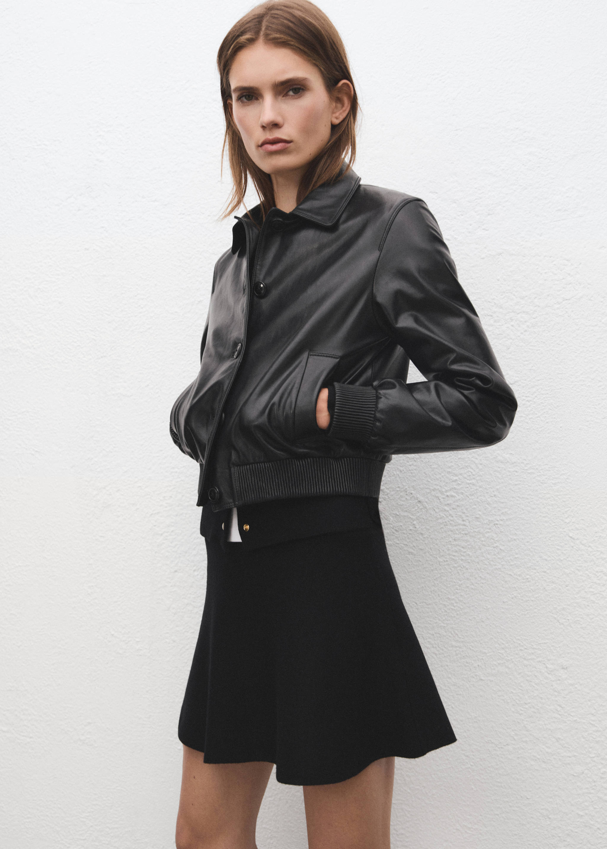 Flared knitted skirt - Details of the article 1