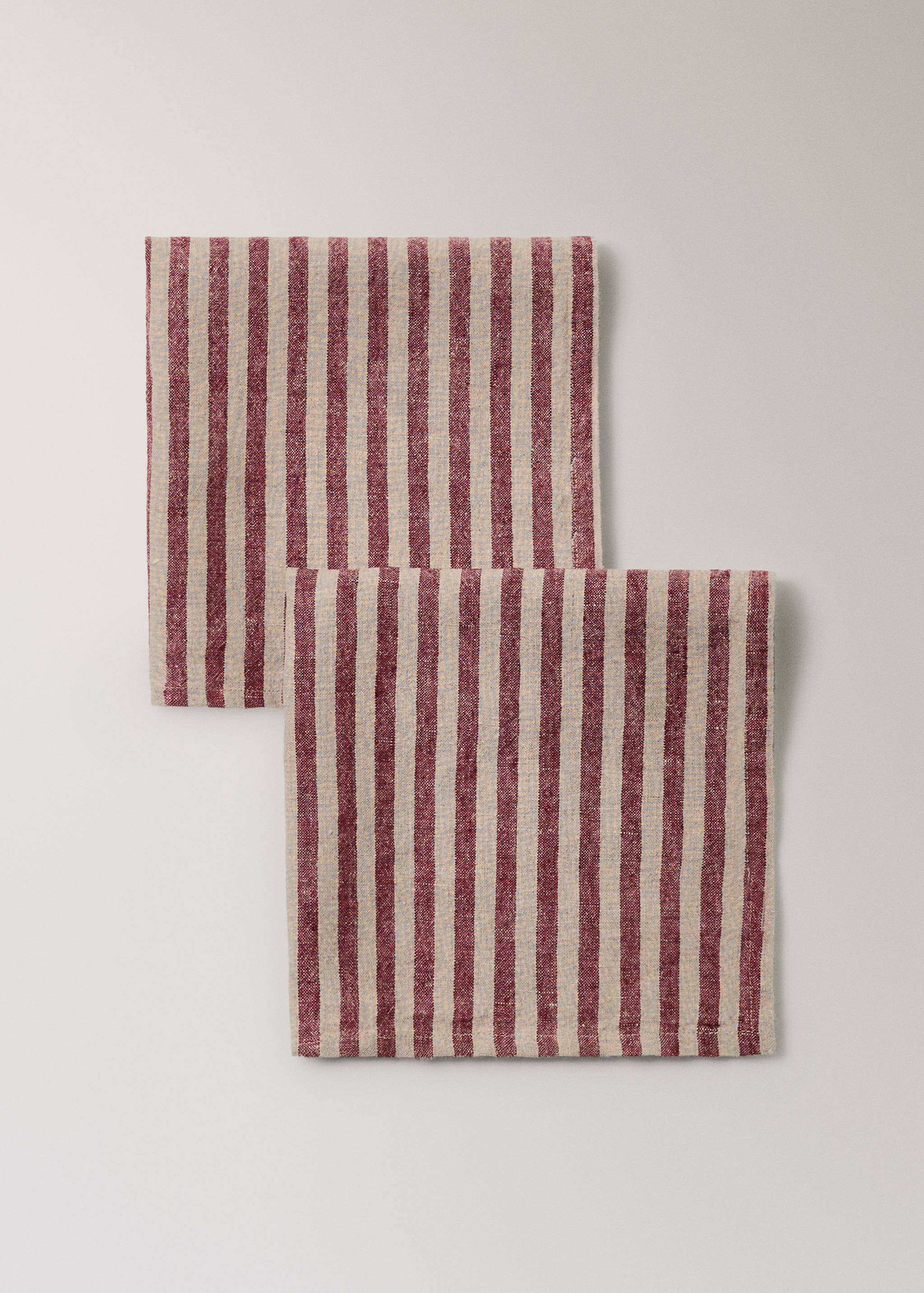 Striped linen napkins - Details of the article 1