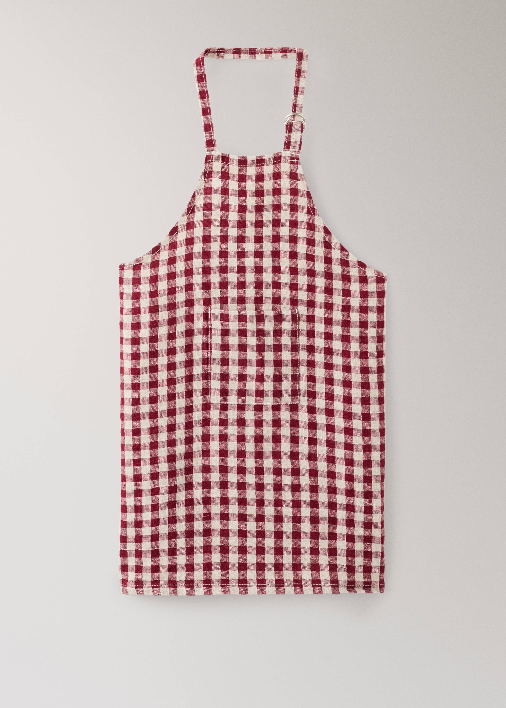Children's check linen apron - Article without model