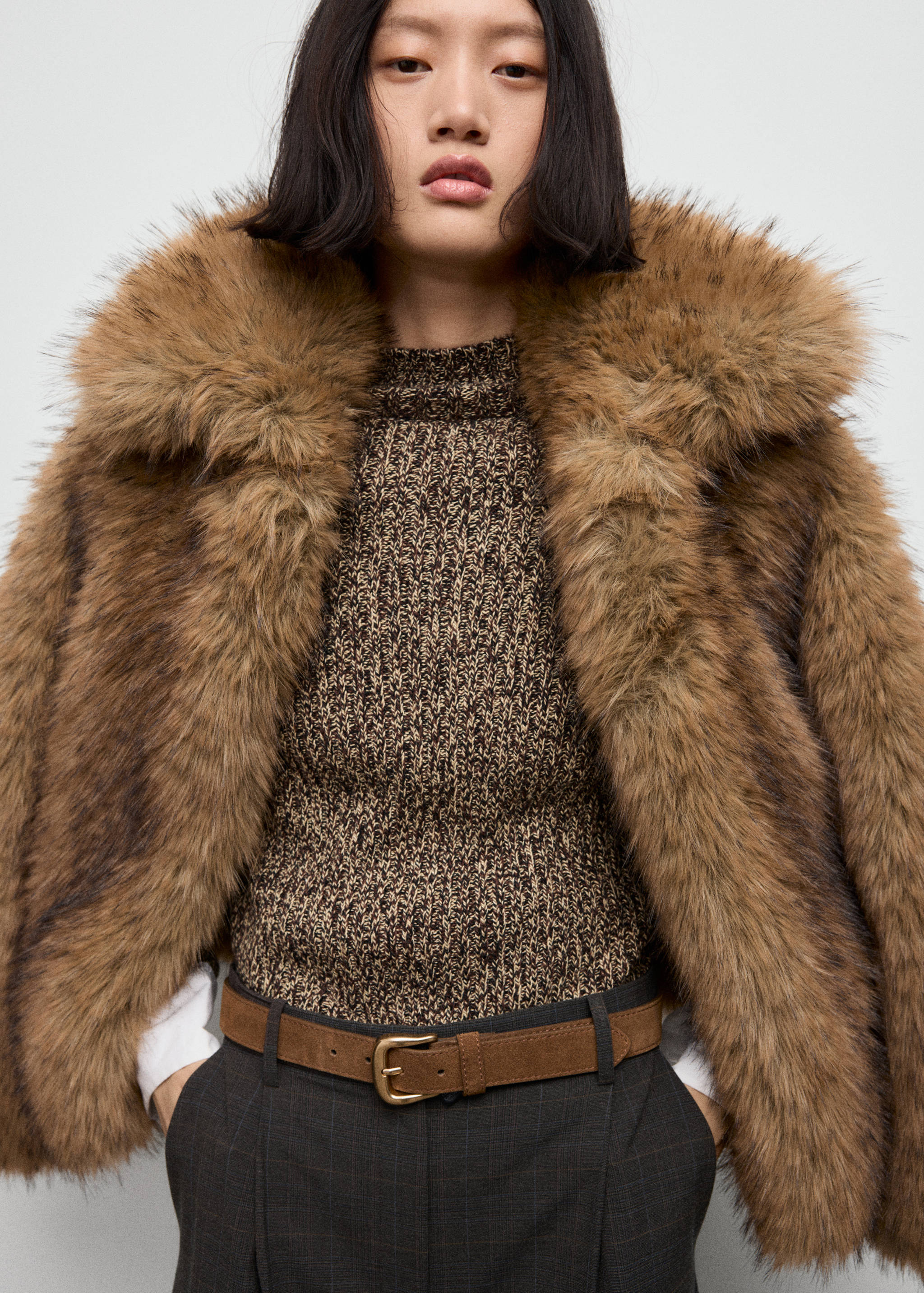 Pantalon à carreaux à pinces - Détail de l'article 1