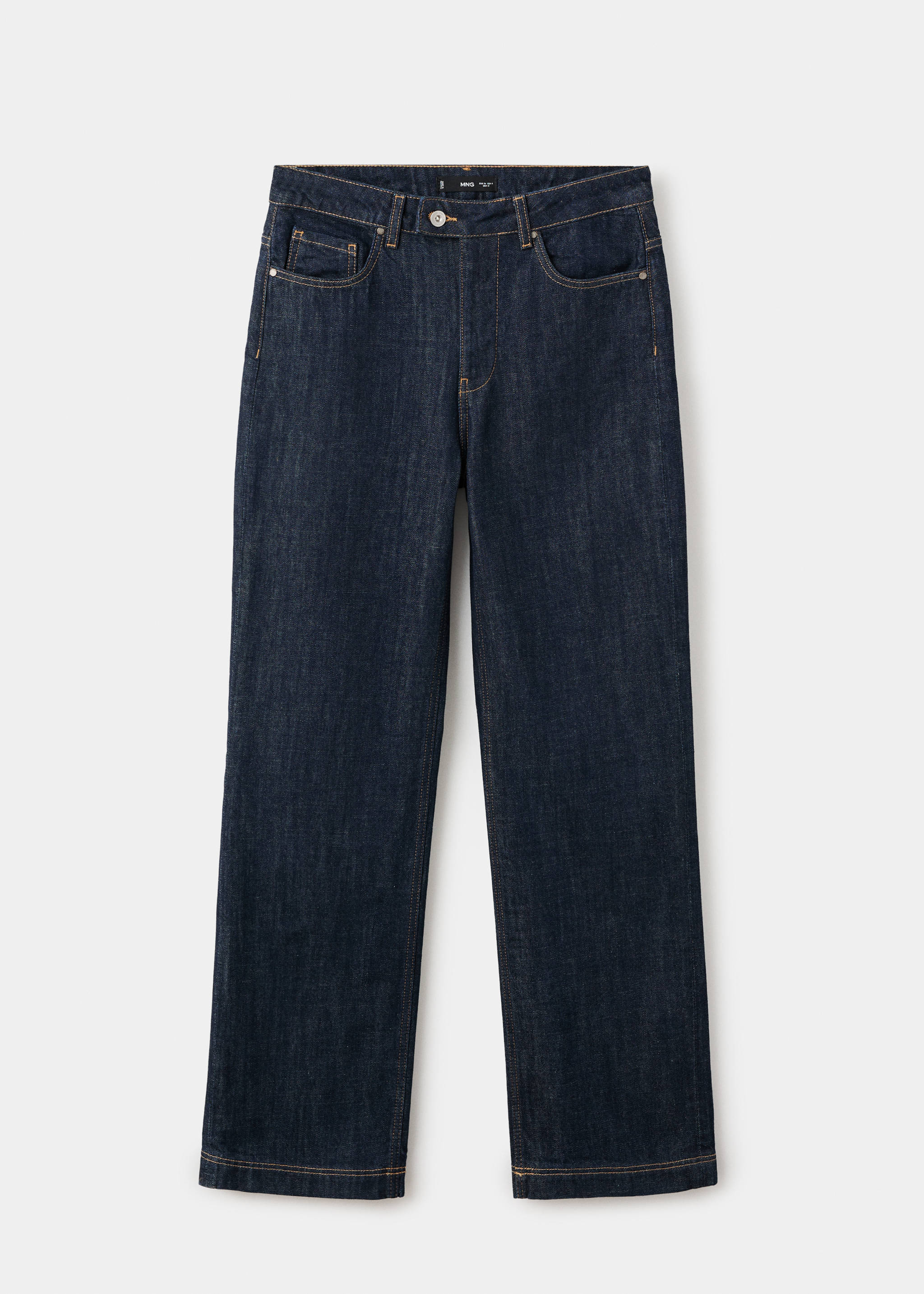 Straight-leg jeans with placket - Article without model