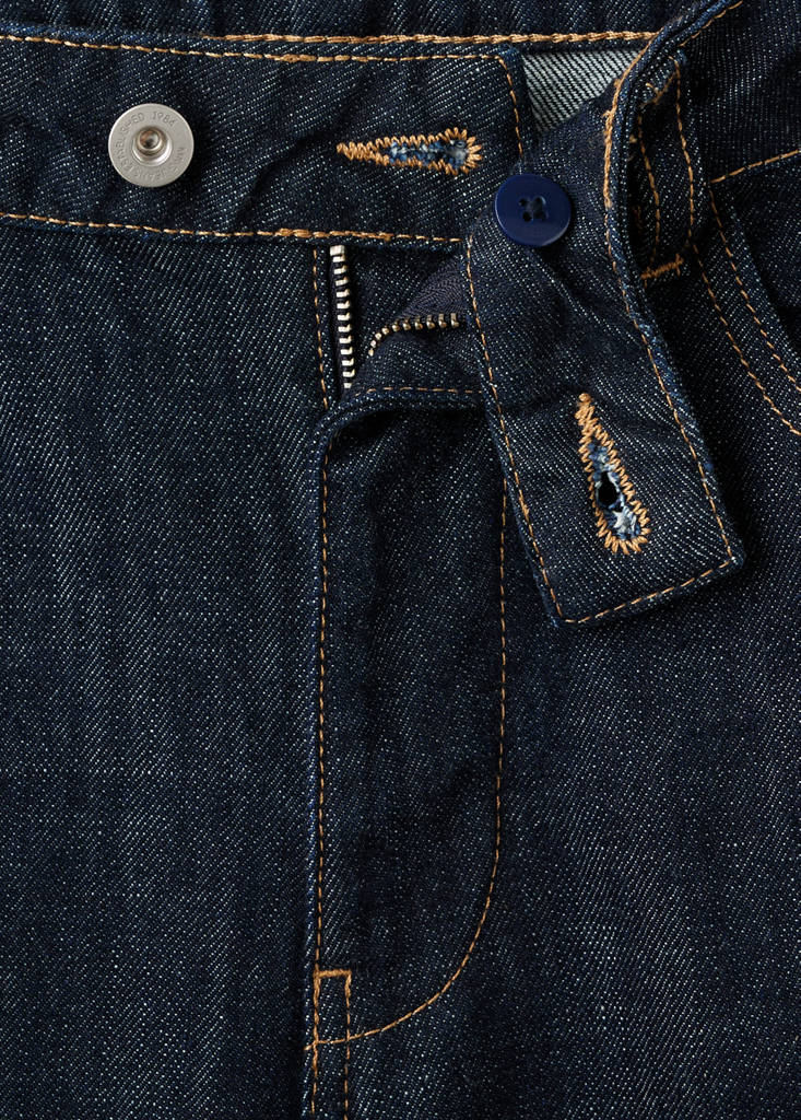 Straight-leg jeans with placket — Open Blue