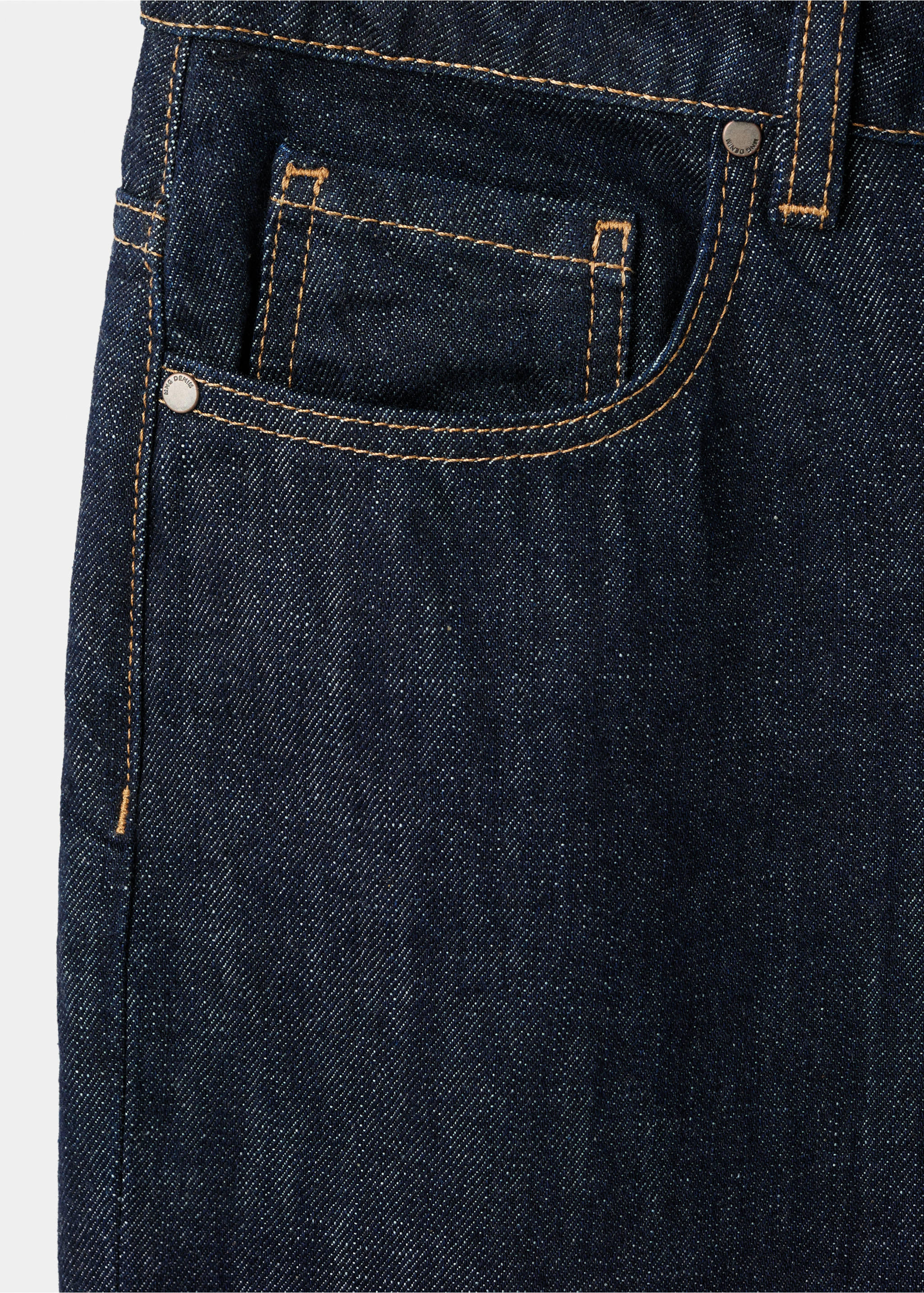 Straight-leg jeans with placket - Details of the article 0, Open Blue. Ref: 17087796-00.