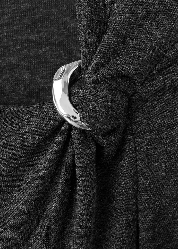 Metal detail T-shirt — Grey