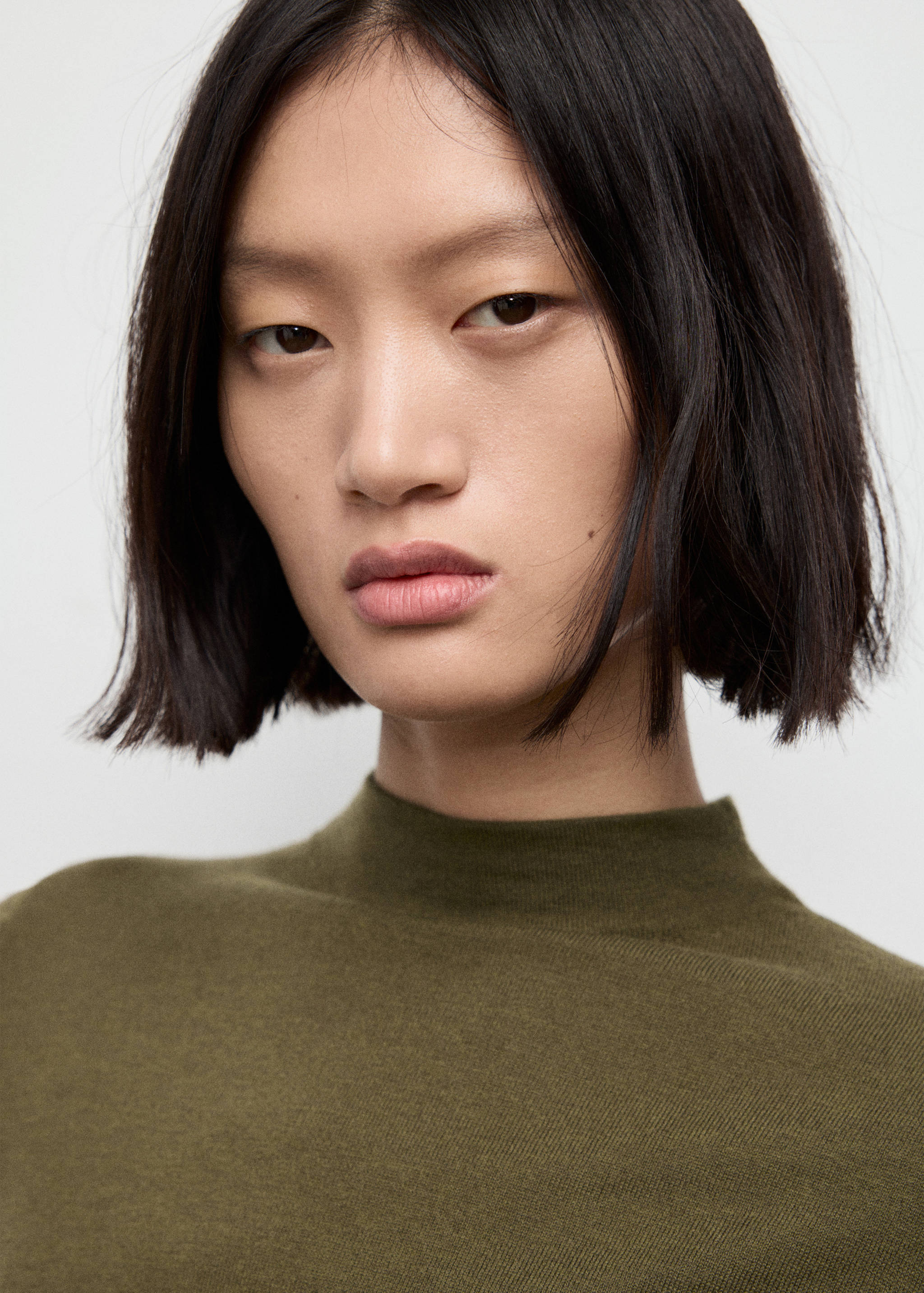 Perkins-neck knitted dress - Details of the article 1