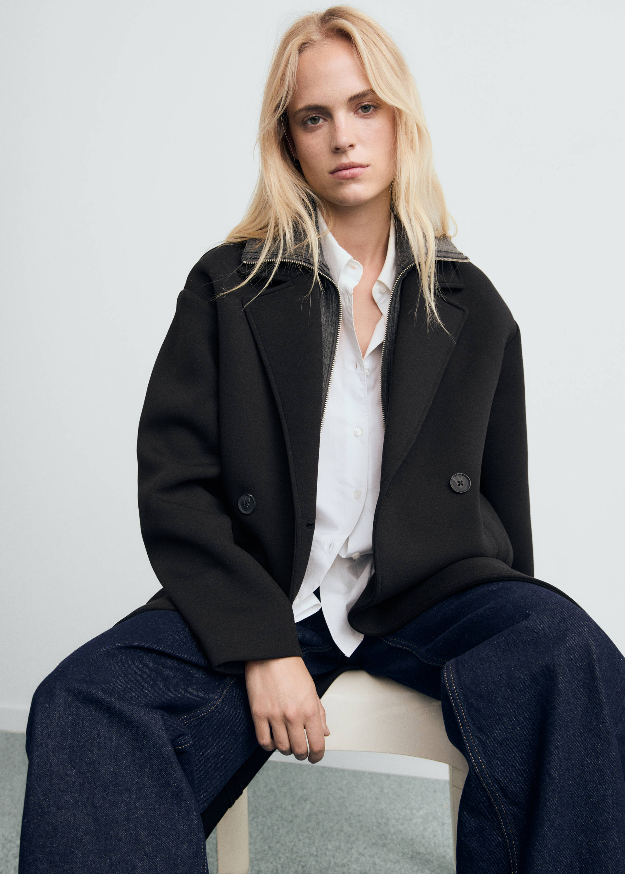 Long combined coat - Details of the article 2