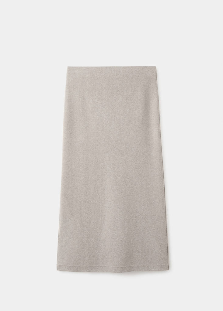 Long skirt with elastic waist — Medium Brown