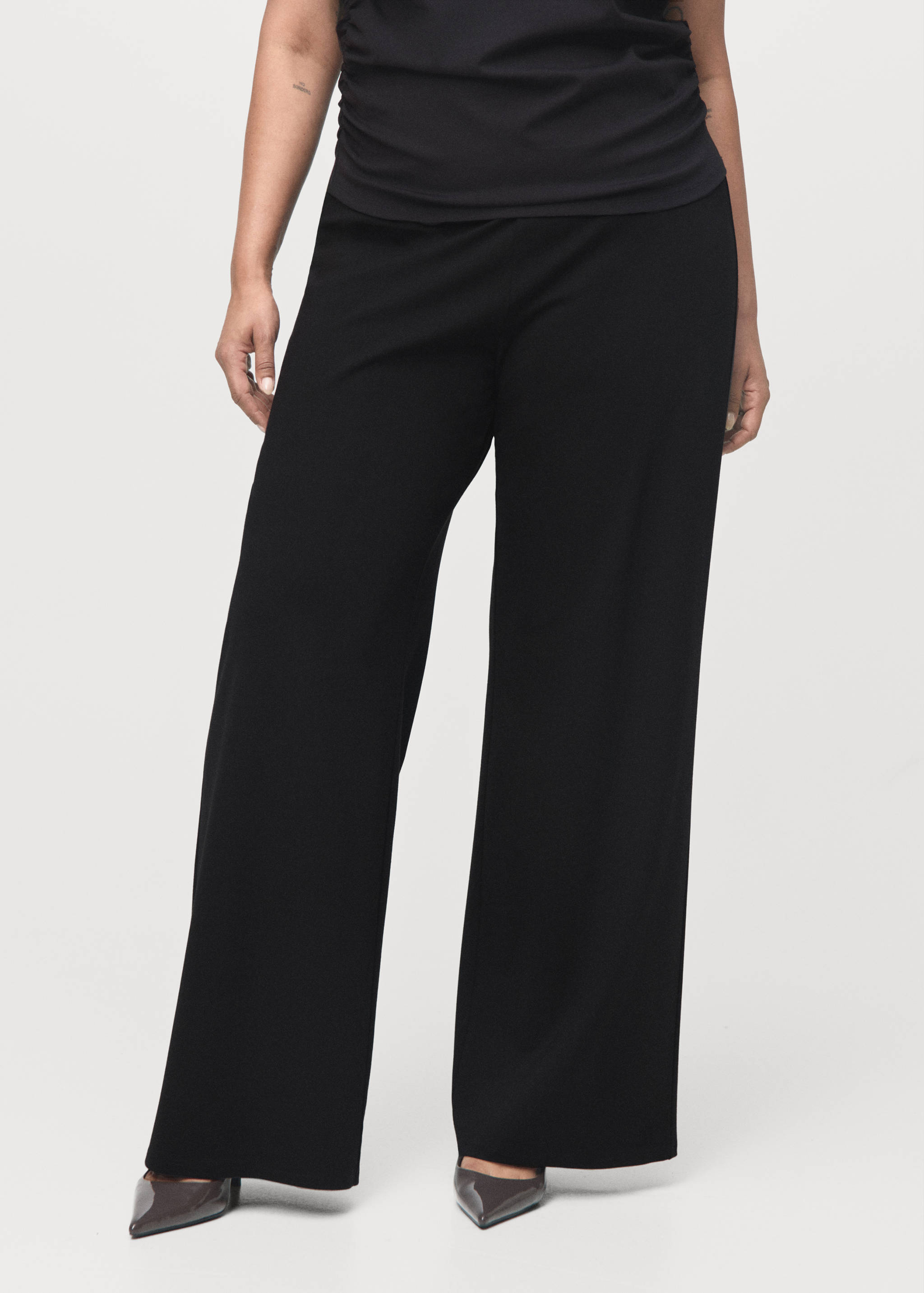 Straight-fit trousers with elastic waist - Details of the article 5
