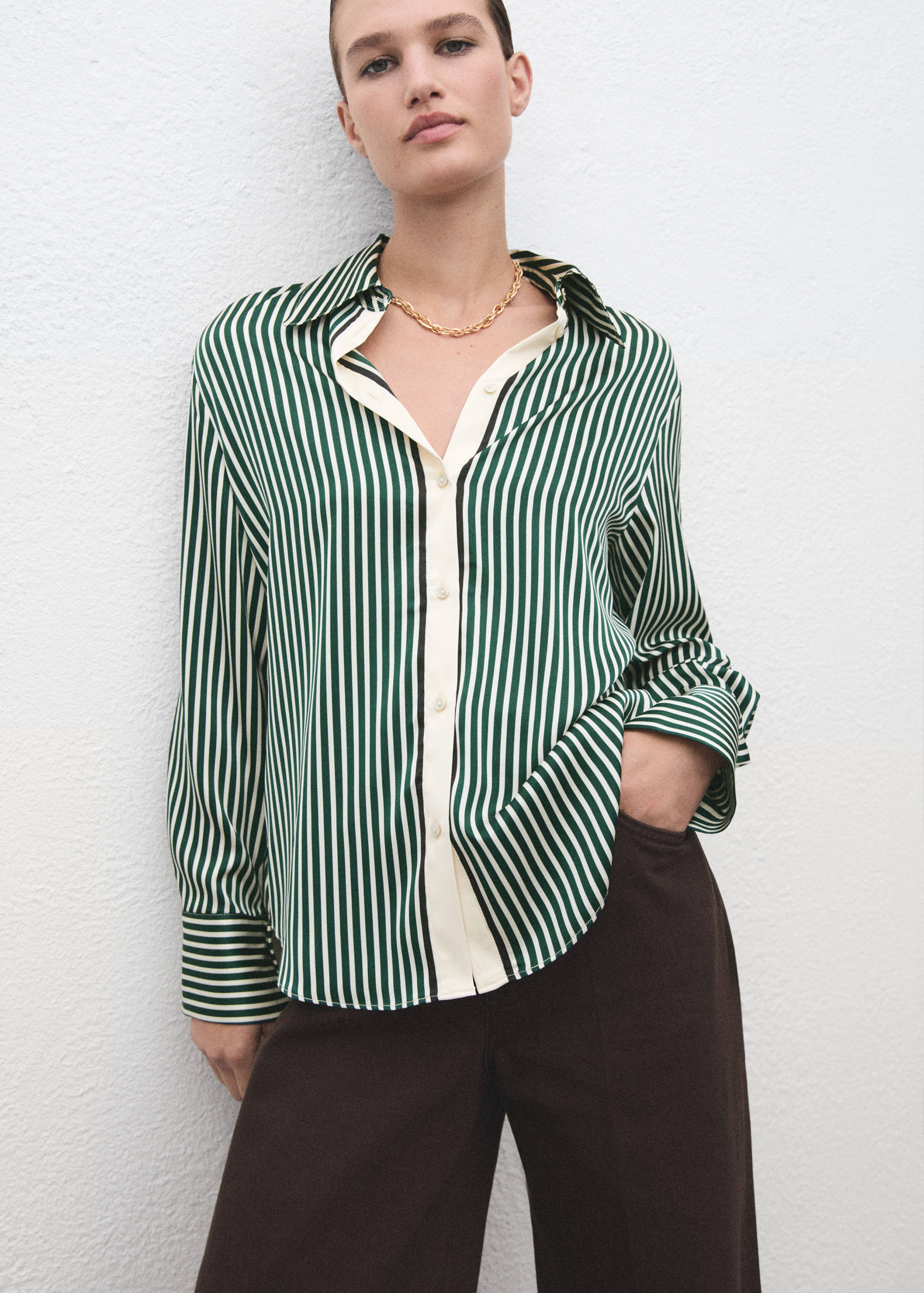 Combined striped shirt - Medium plane