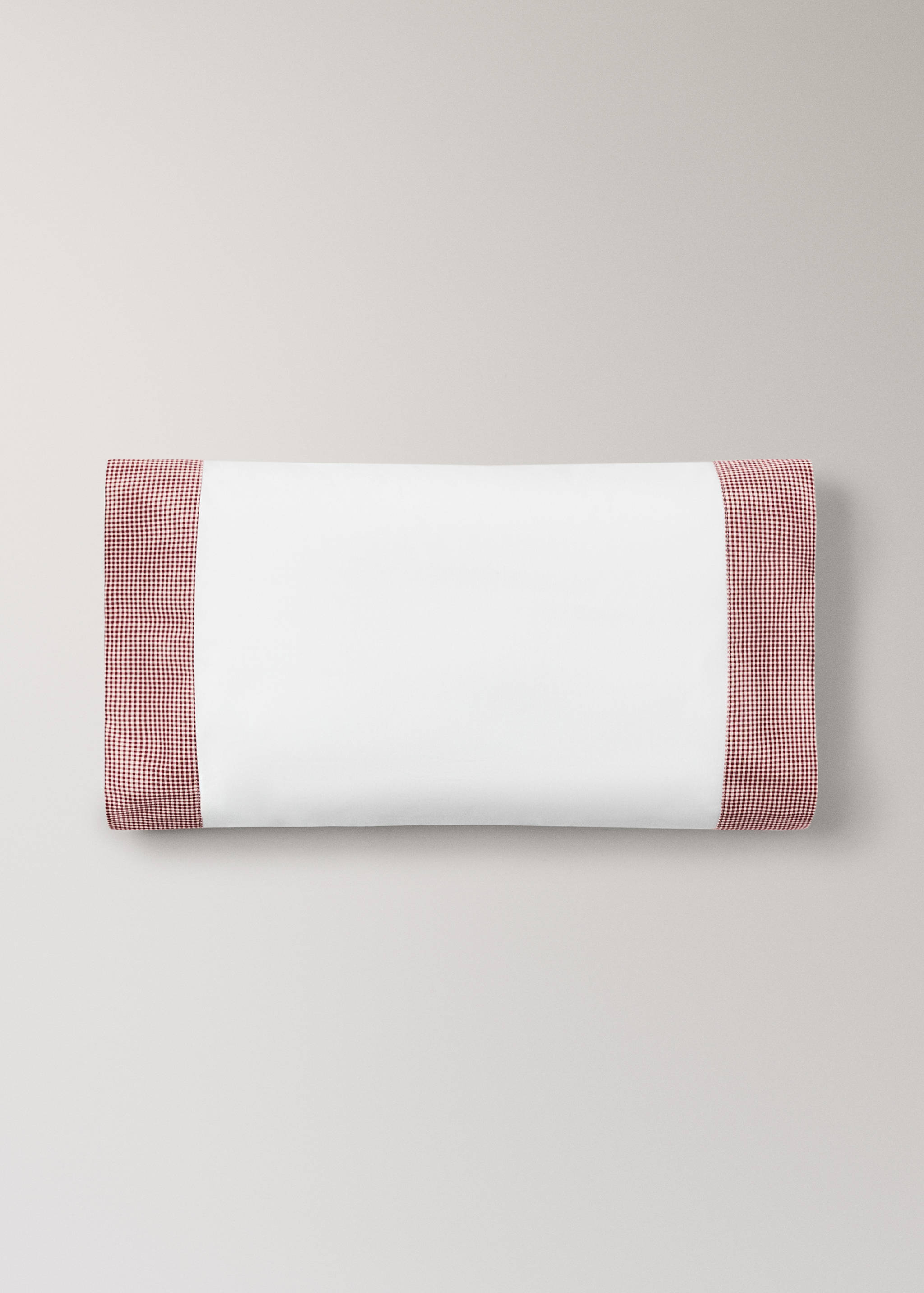 Yarn-dyed gingham-check children's pillowcase 30x50 cm - Article without model