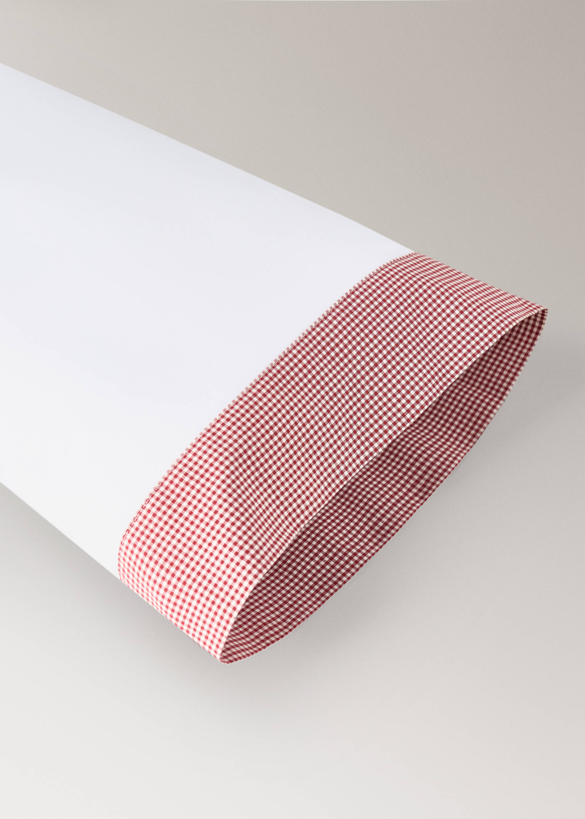 Yarn-dyed gingham-check children's pillowcase 30x50 cm - Details of the article 1