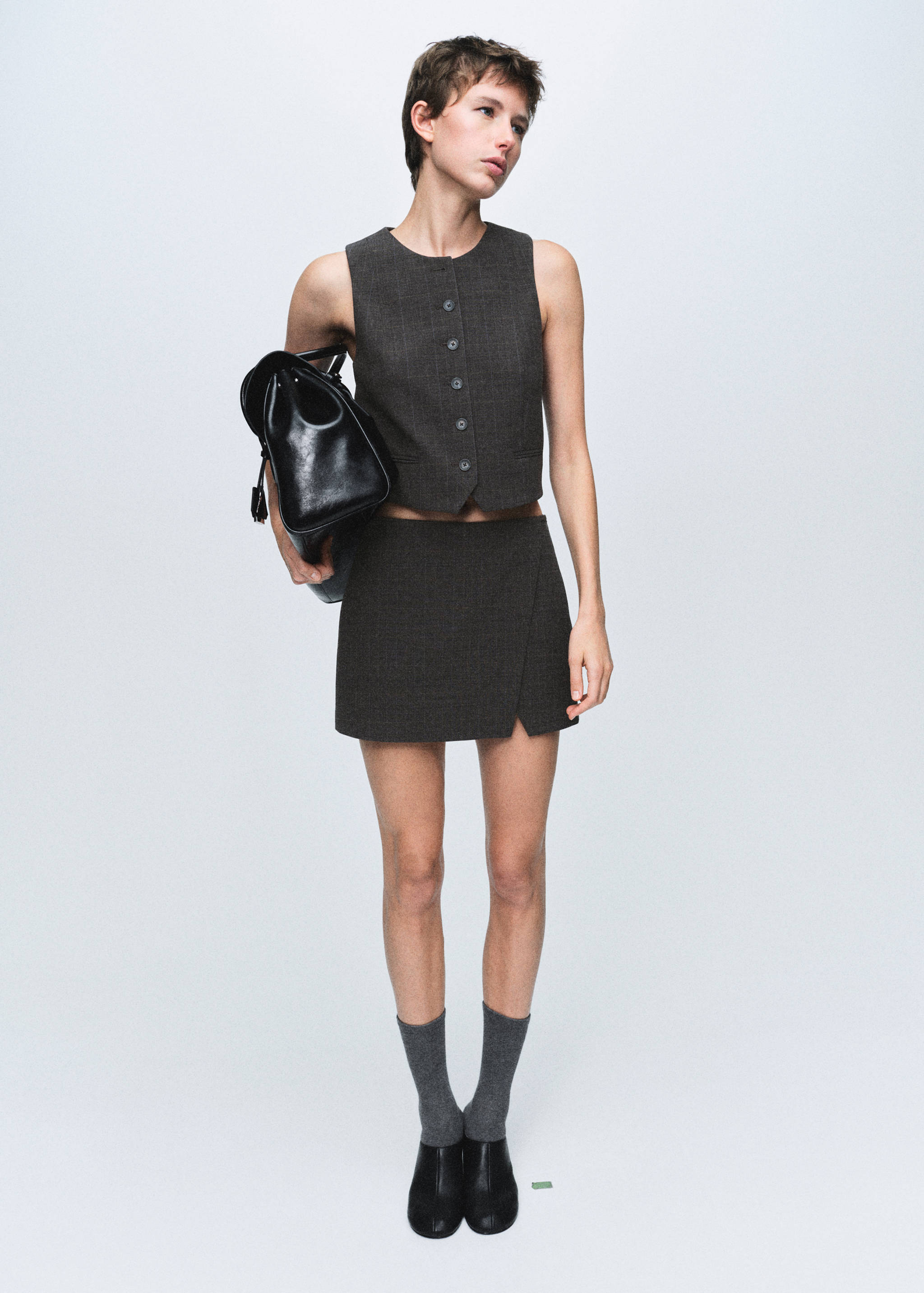 Check suit waistcoat - General plane