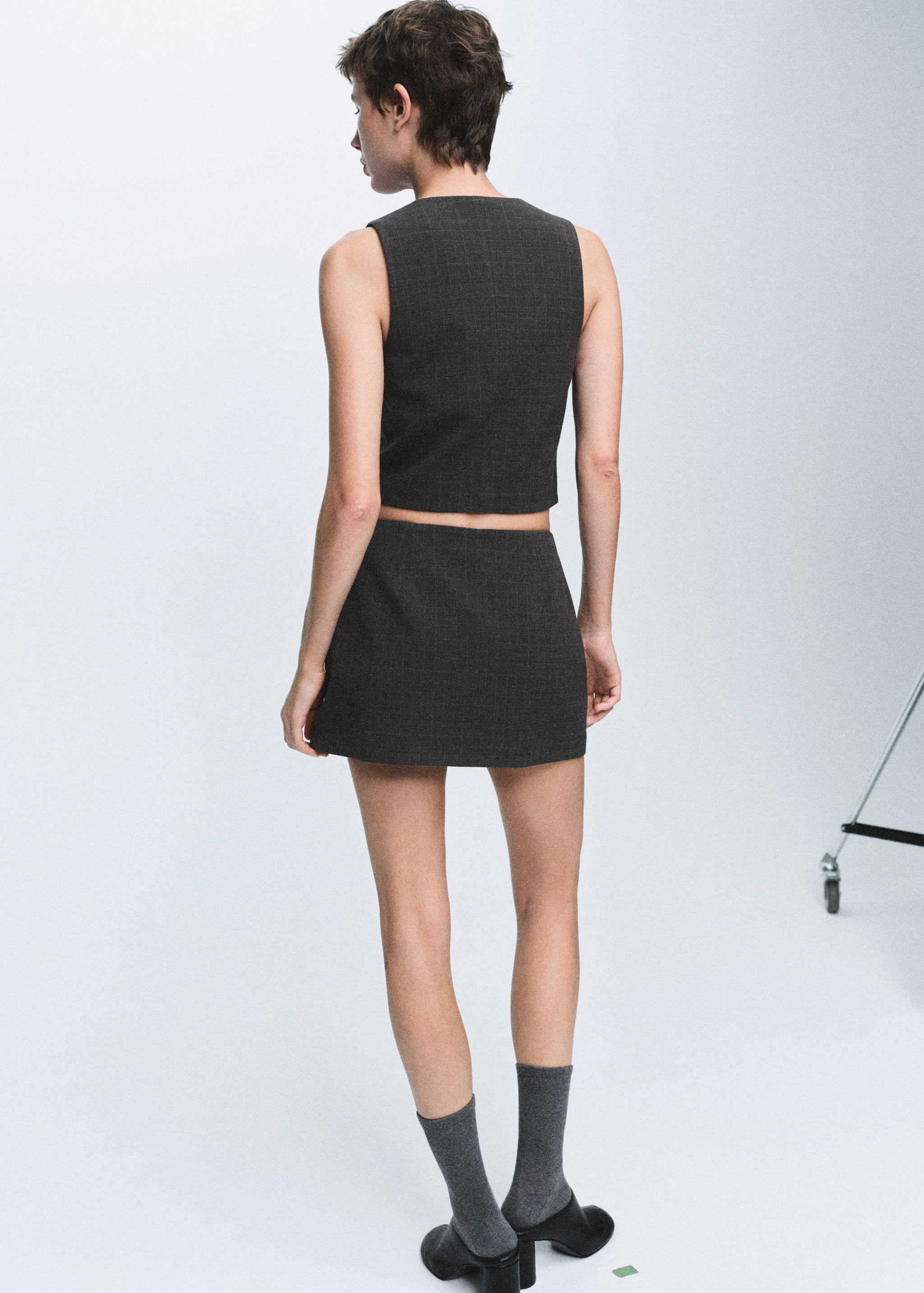 Check suit waistcoat - Reverse of the article