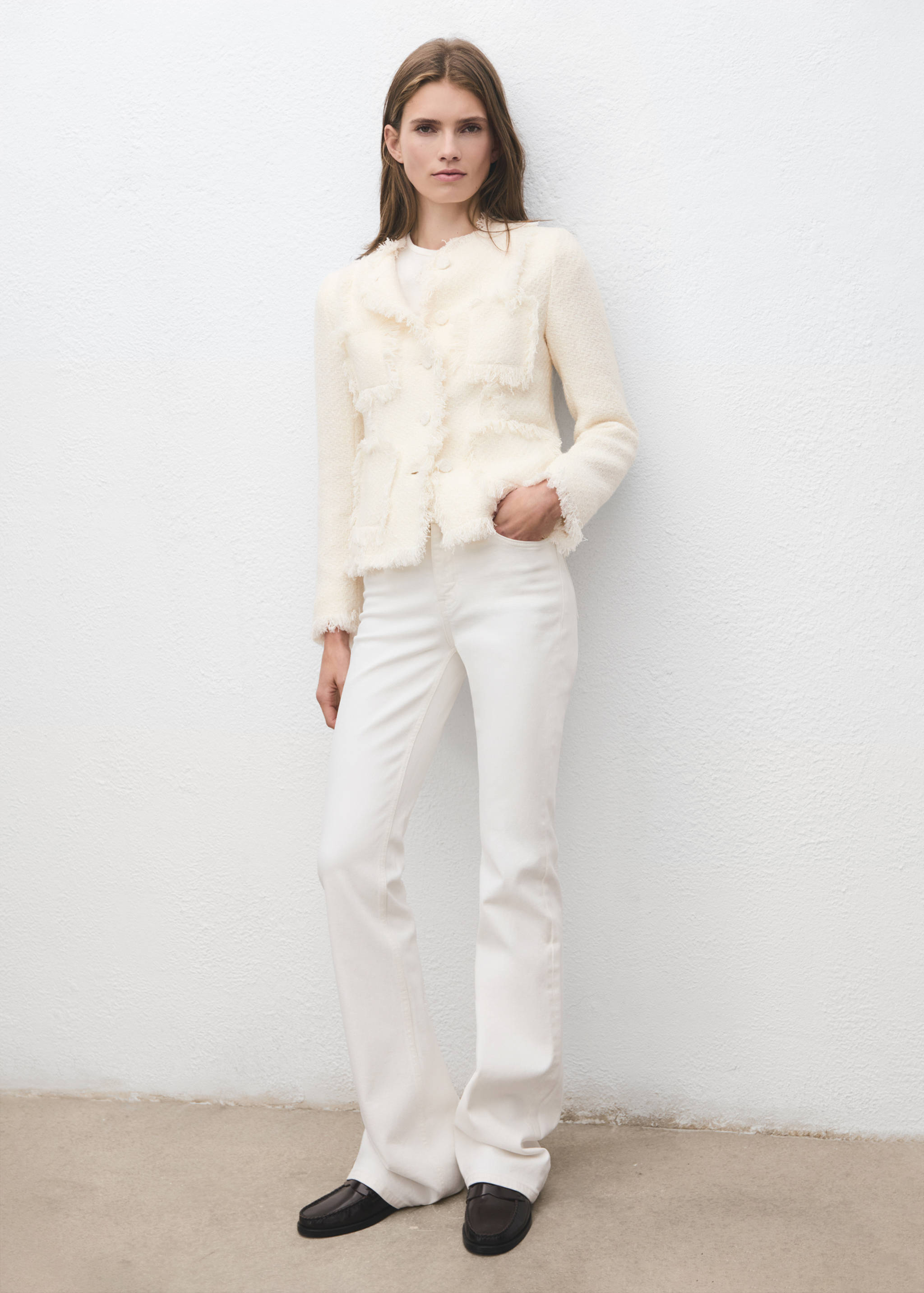 Veste tweed bords effilochés - Plan général