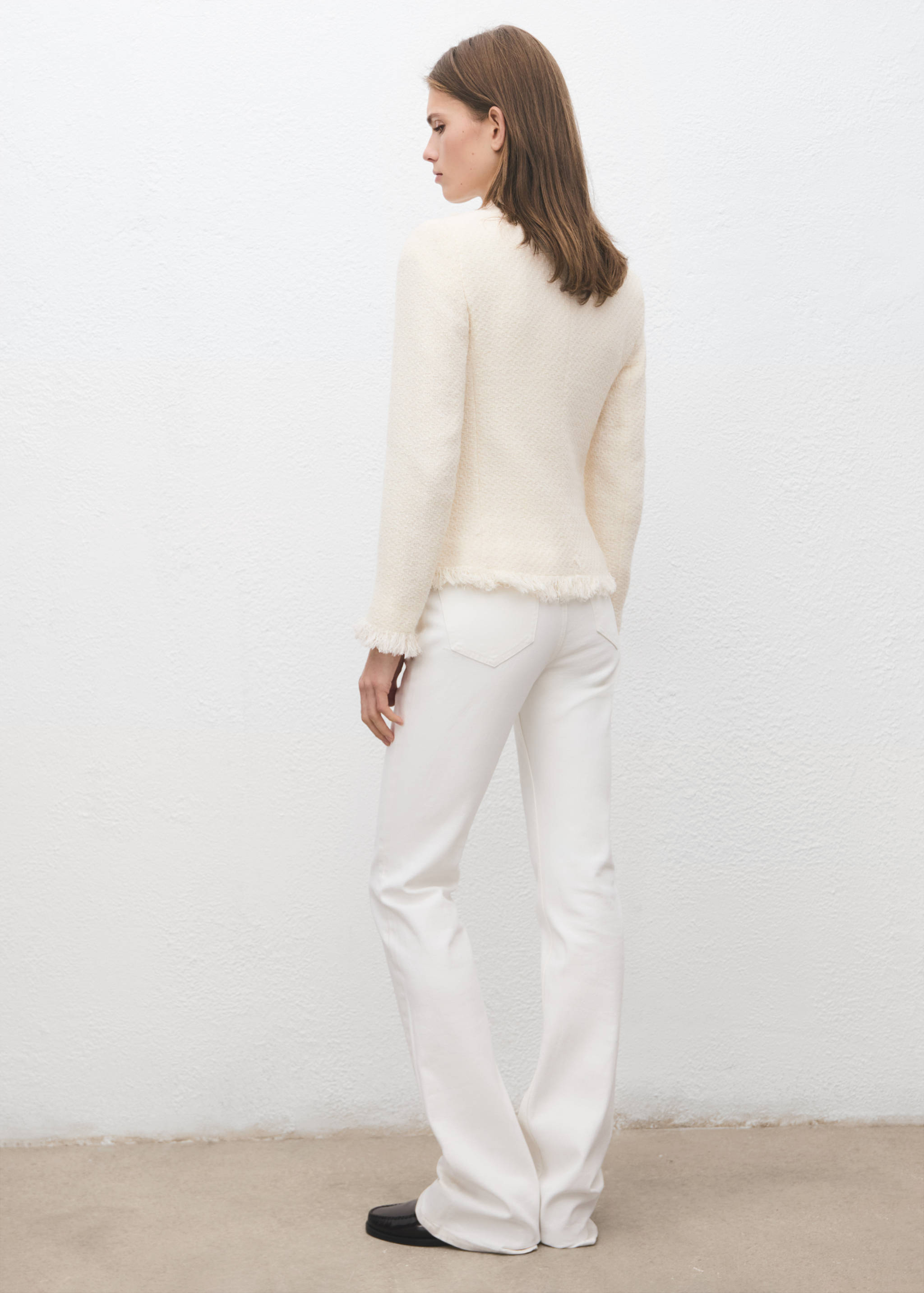 Veste tweed bords effilochés - Verso de l’article