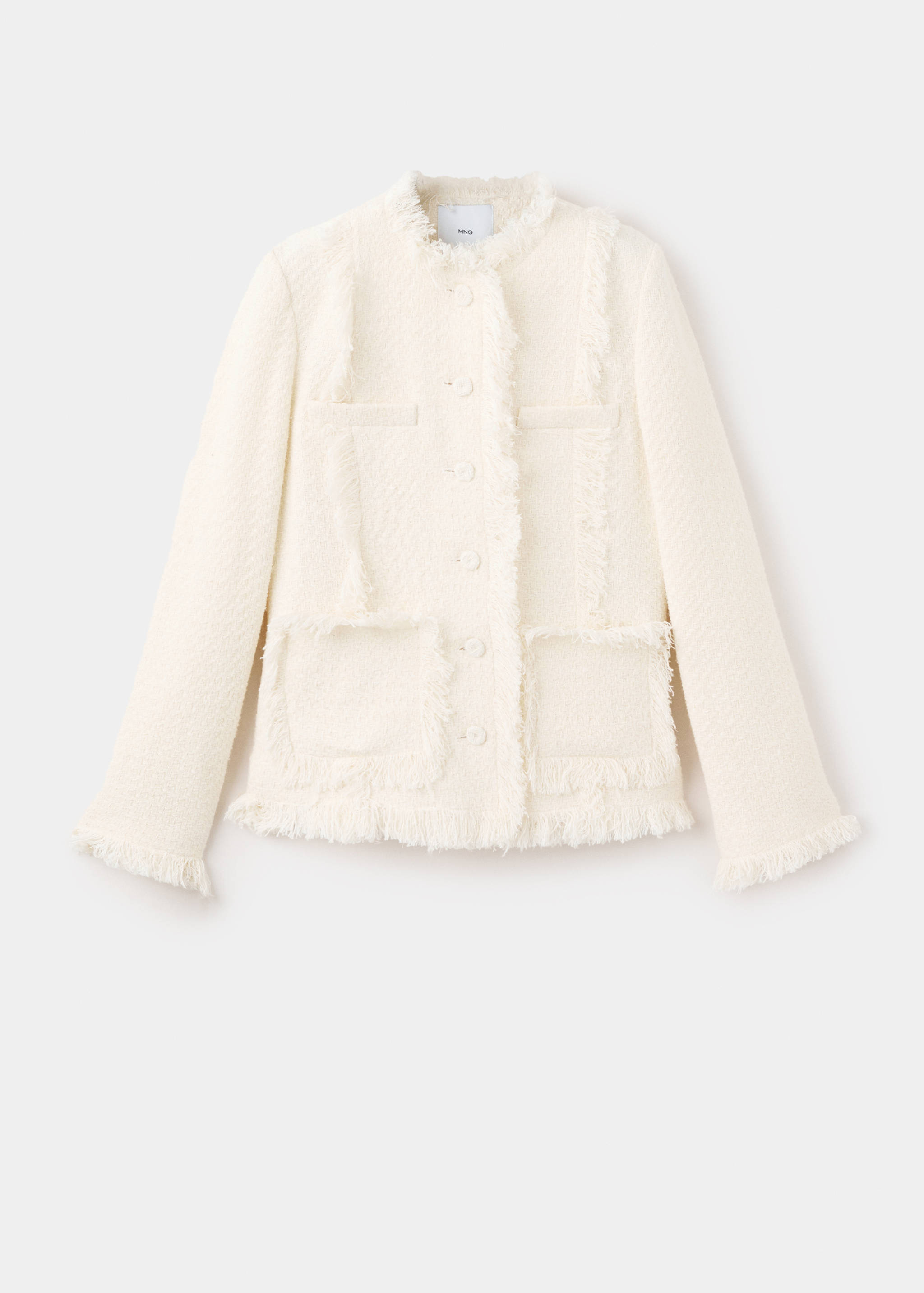 Veste tweed bords effilochés - Article sans modèle