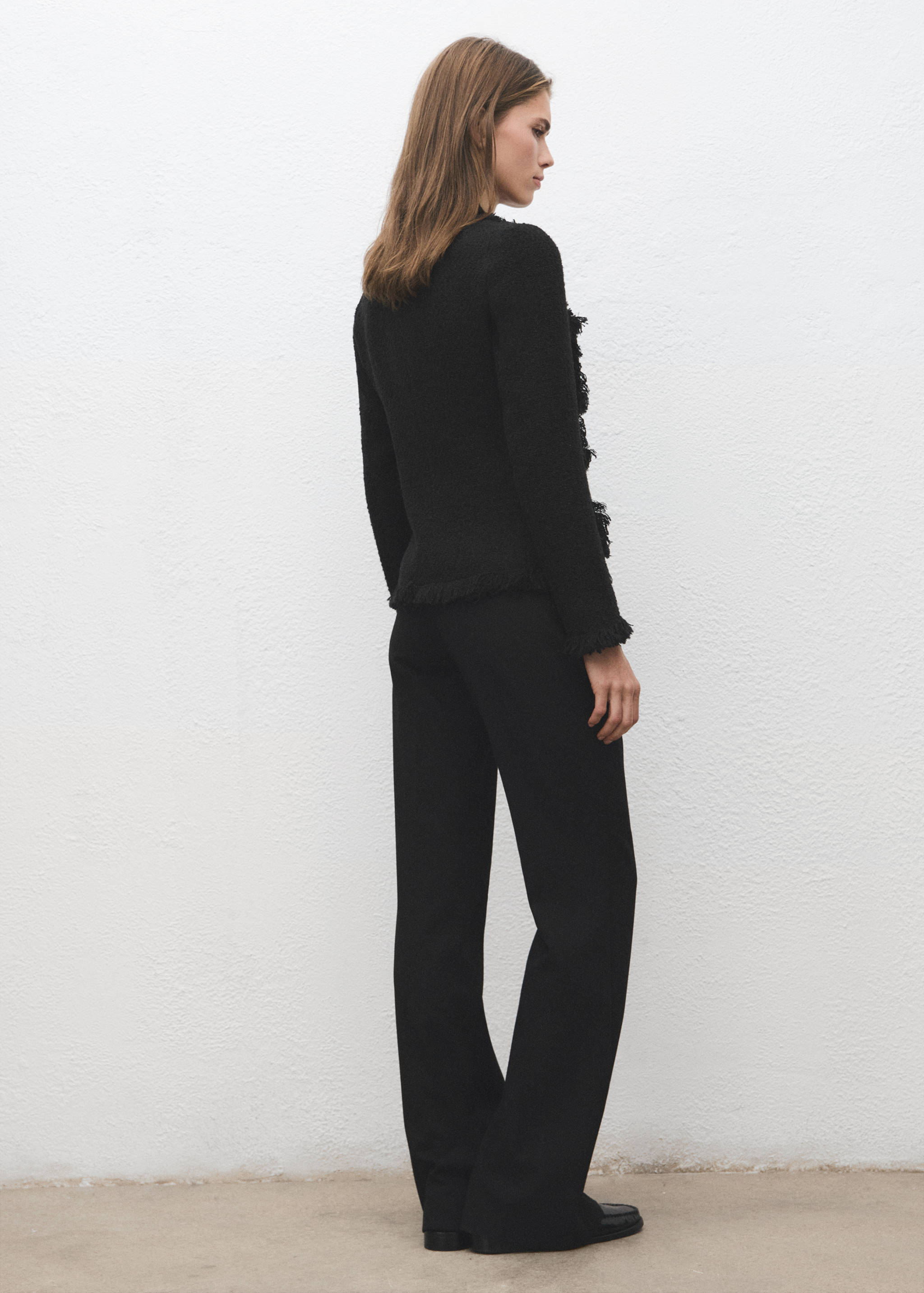 Veste tweed bords effilochés - Verso de l’article