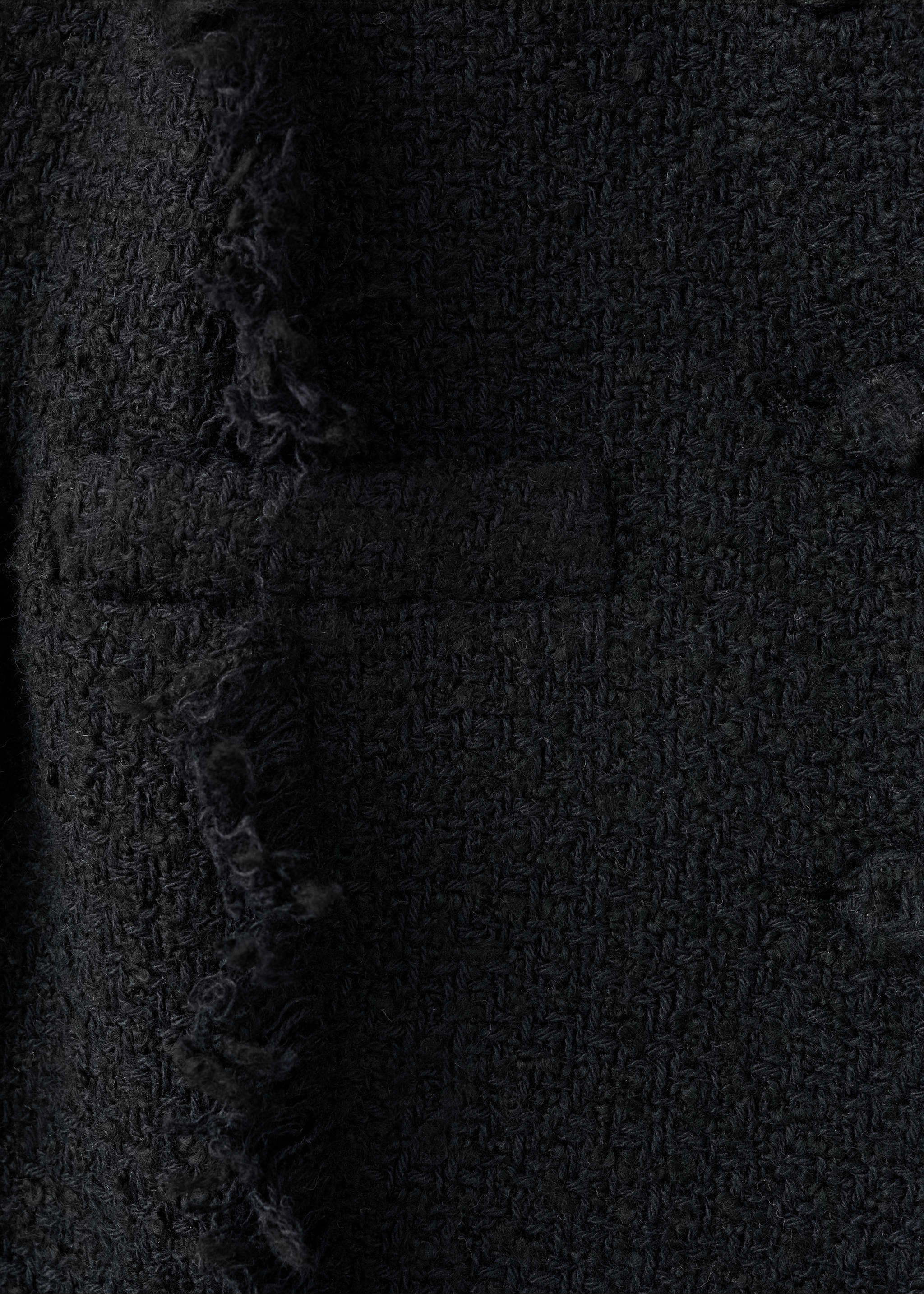 Veste tweed bords effilochés - Détail de l'article 0, Noir. Ref: 17087813-00.