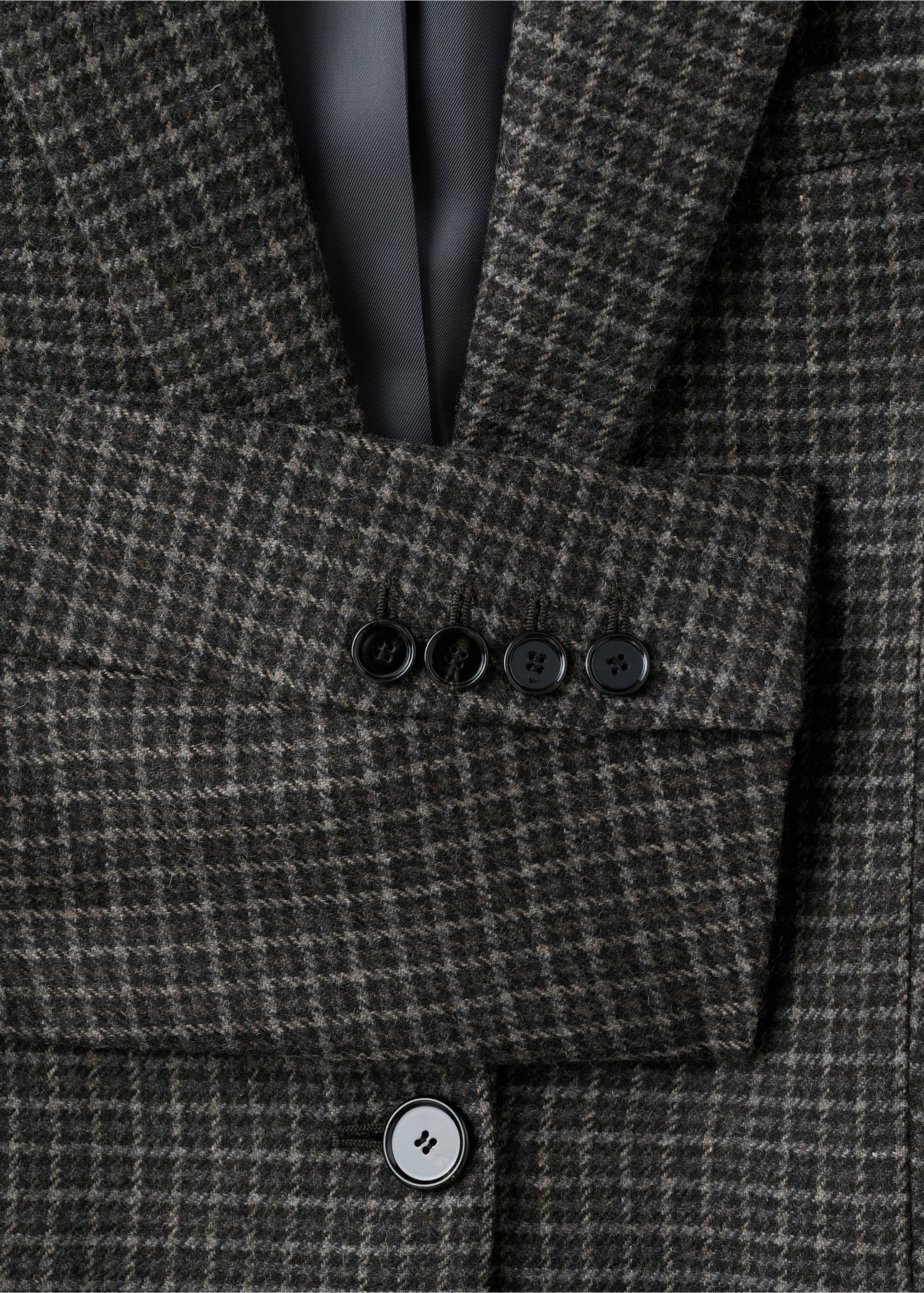 Blazer lana cuadros - Detalle del artículo 8, Gris. Ref: 17087817-00.