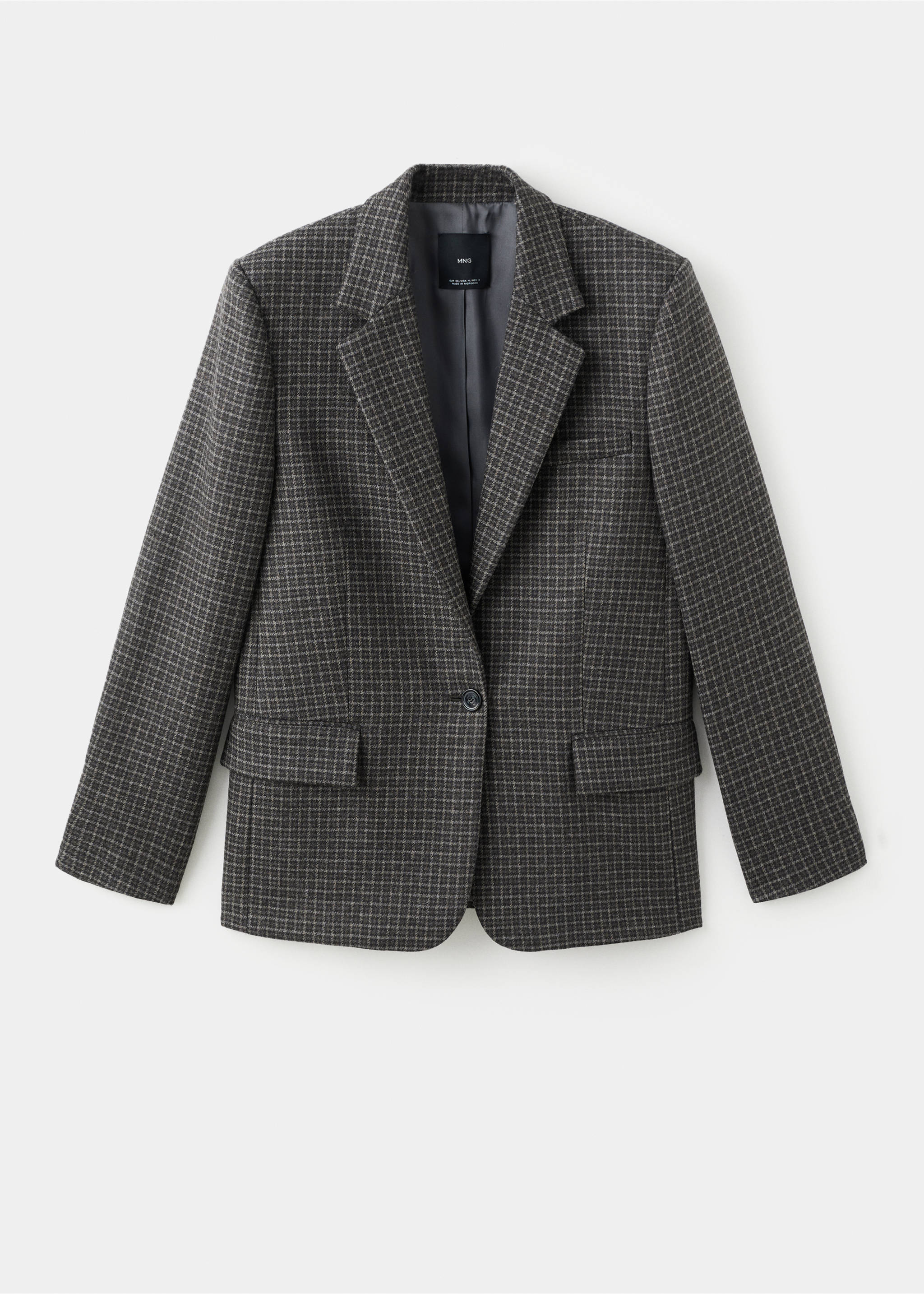 Blazer lana cuadros - Artículo sin modelo, Gris. Ref: 17087817-00.