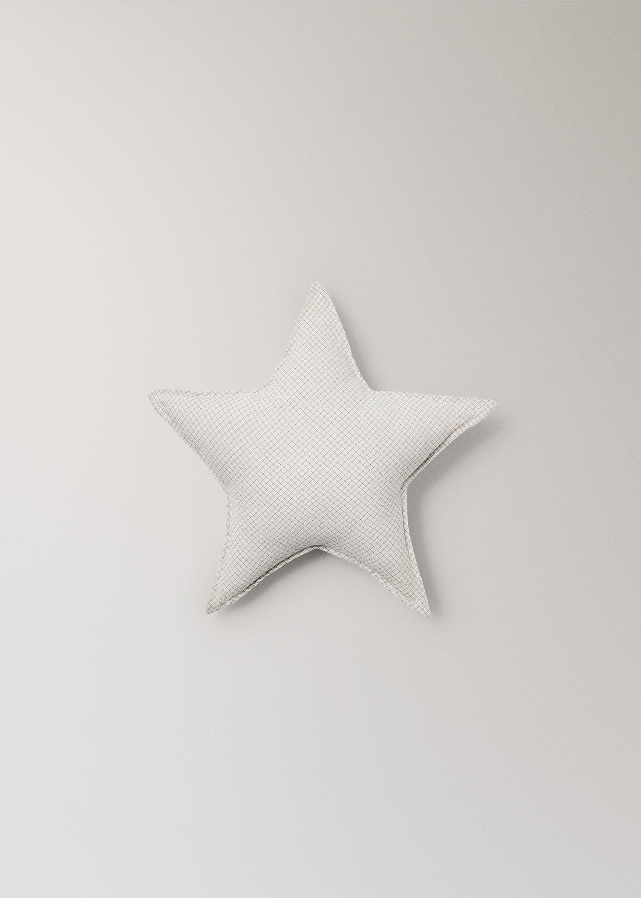 Mini-check star pillowcase - Article without model, Ecru. Ref: 17087818-00.