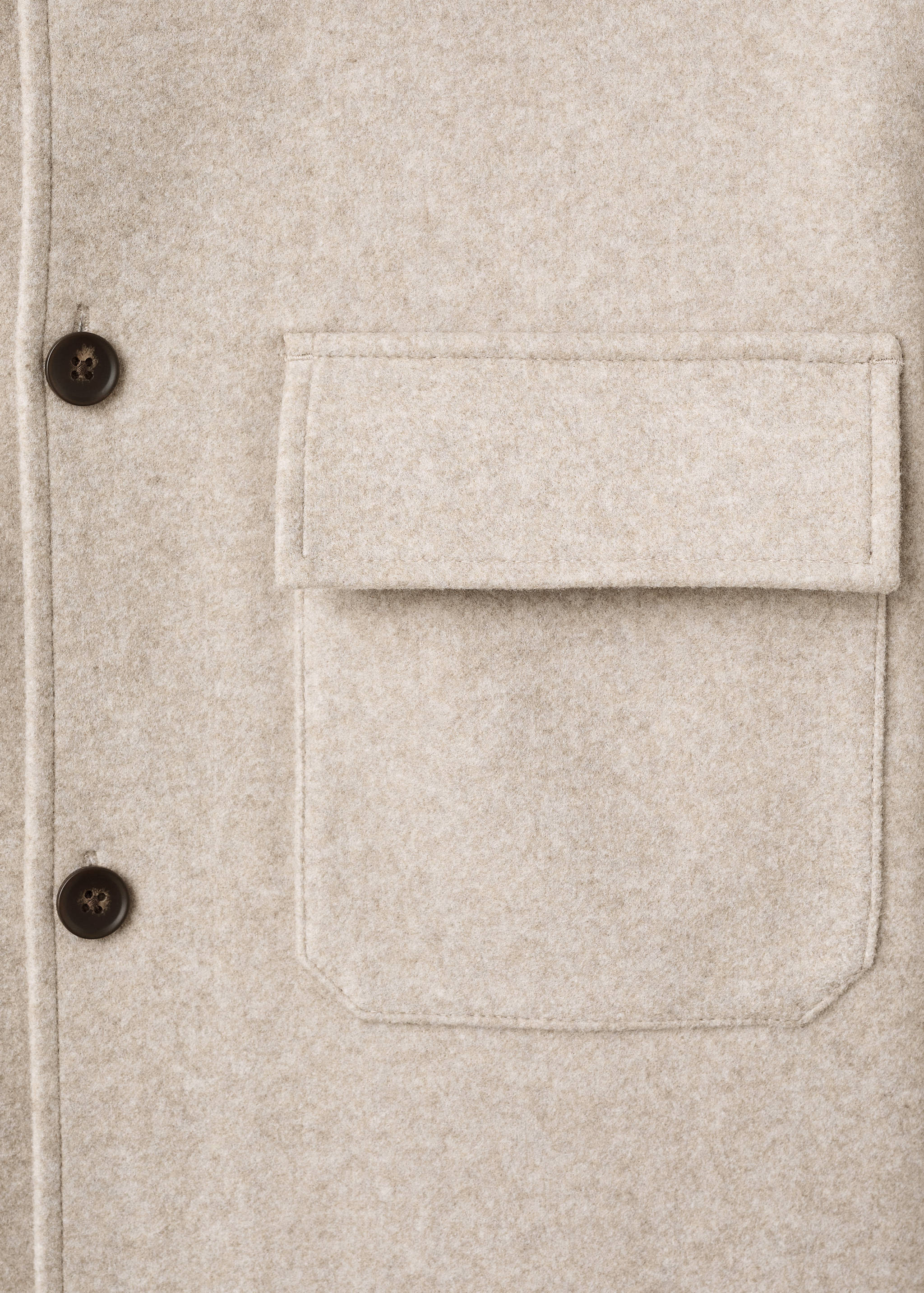 Surchemise mélange de laine à poches - Détail de l'article 8